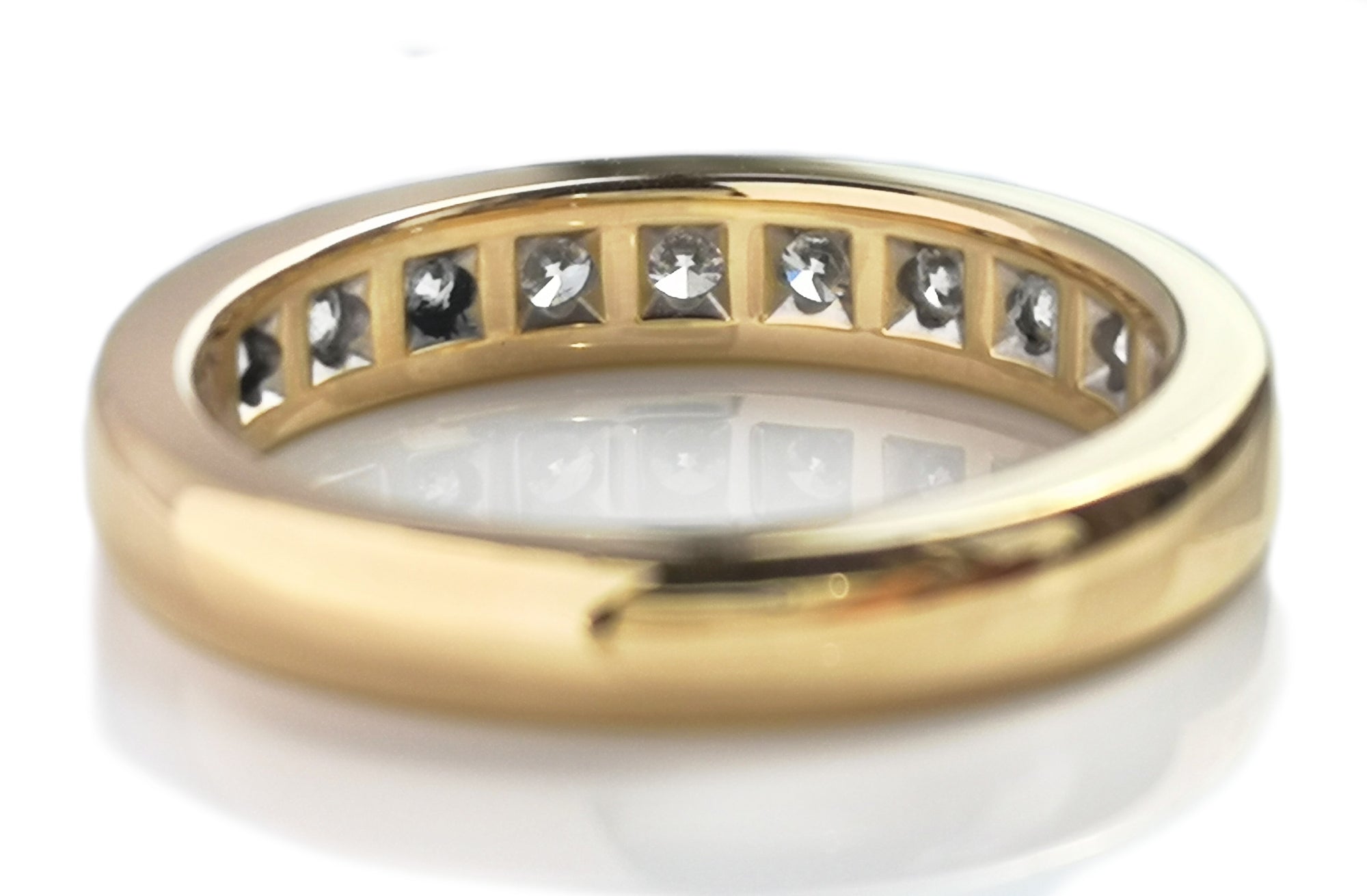 Tiffany & Co. 3.9mm 0.81ct Half Circle Channel Set 18k Gold Diamond Wedding Band
