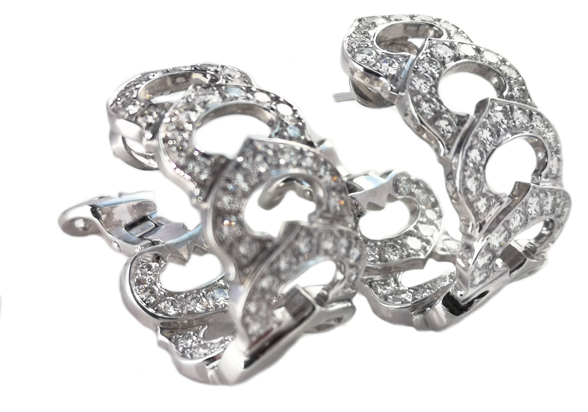 Cartier C de Cartier Diamond Full Pave Earrings