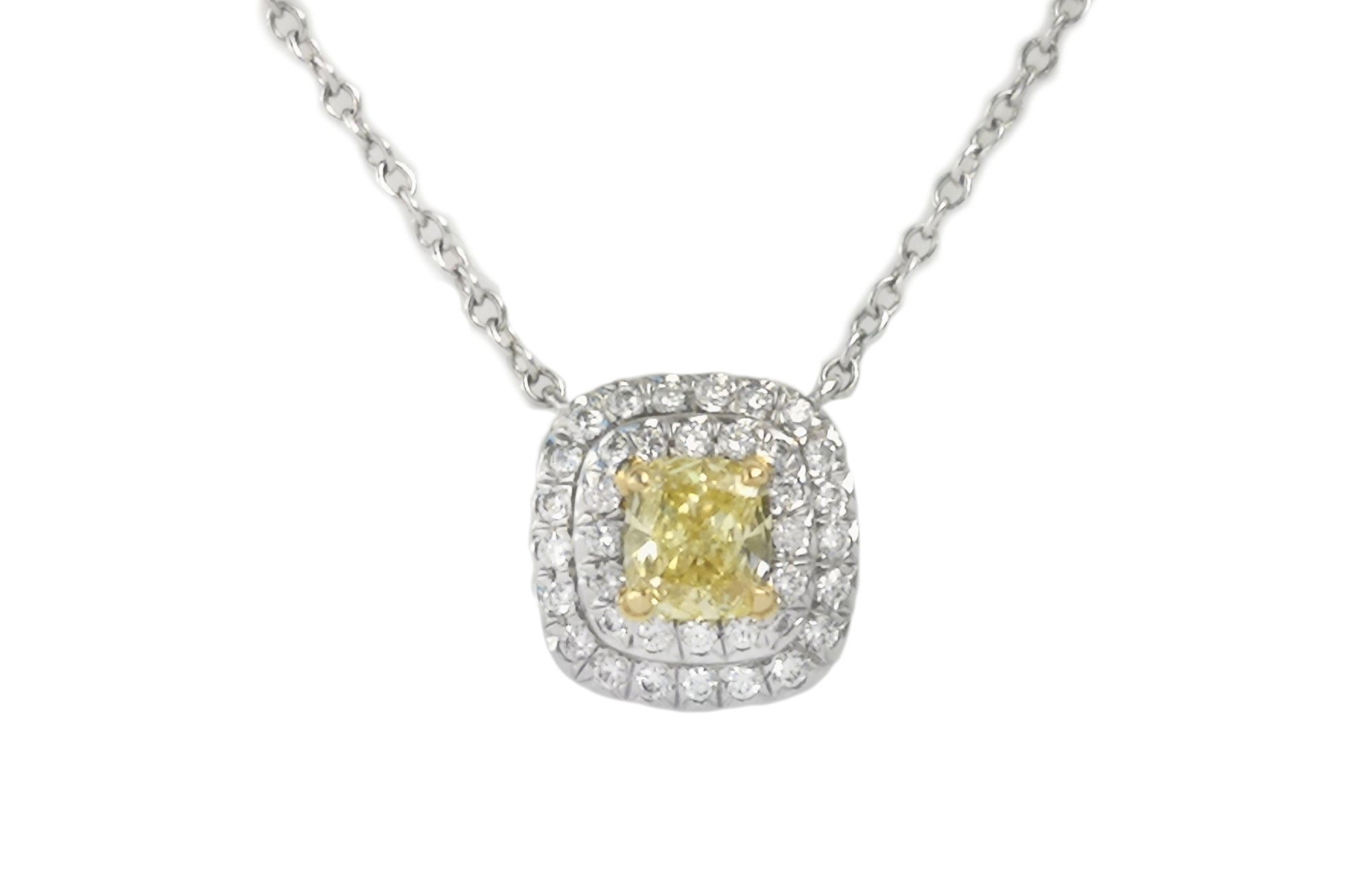 Tiffany & Co. 0.33ct Fancy Intense Yellow Diamond Soleste Pendant