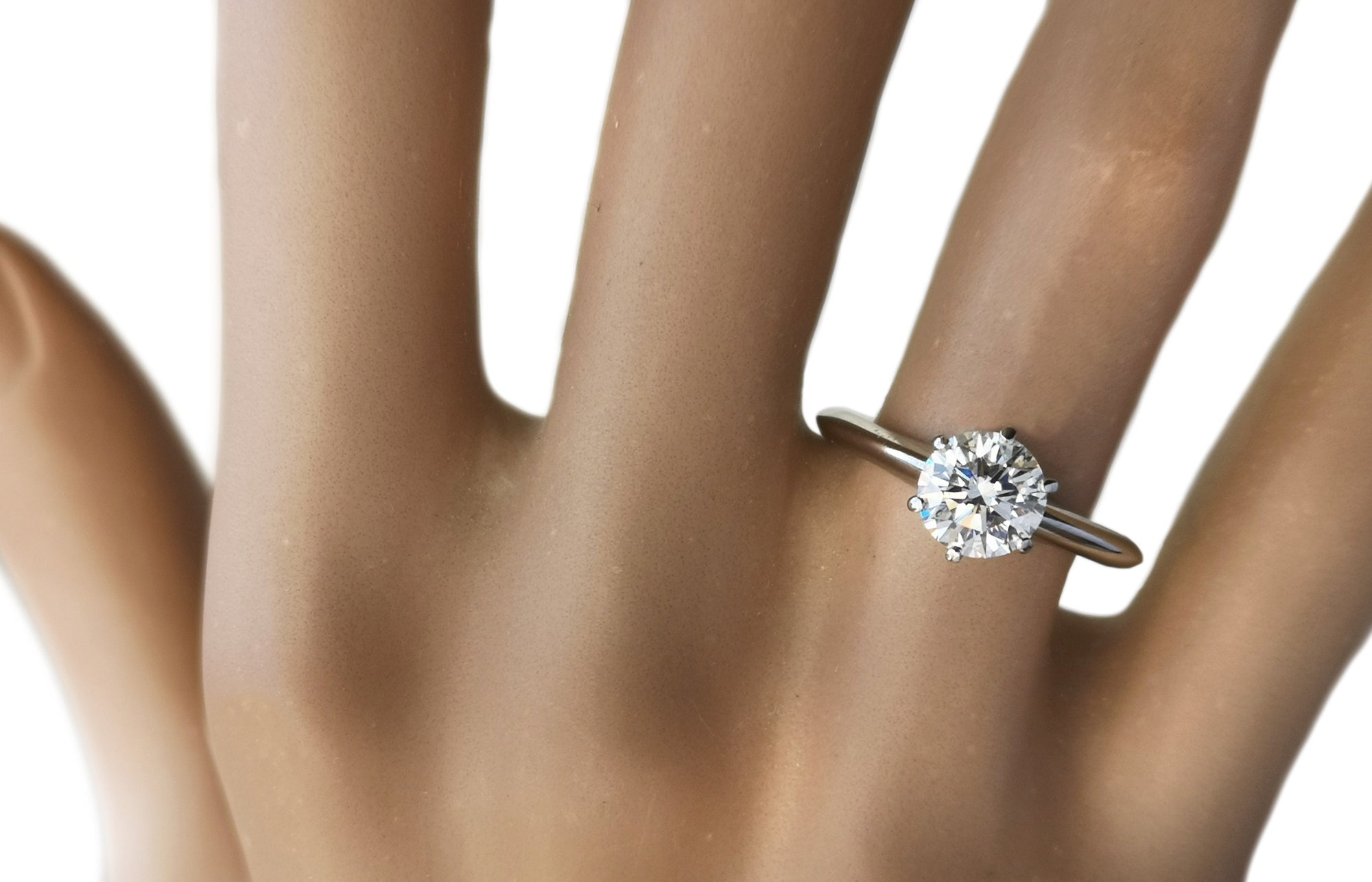 Tiffany & Co. 1.02Ct H/Vs1 Round Brilliant Cut Diamond Engagement Ring -  Bloomsbury Manor Ltd