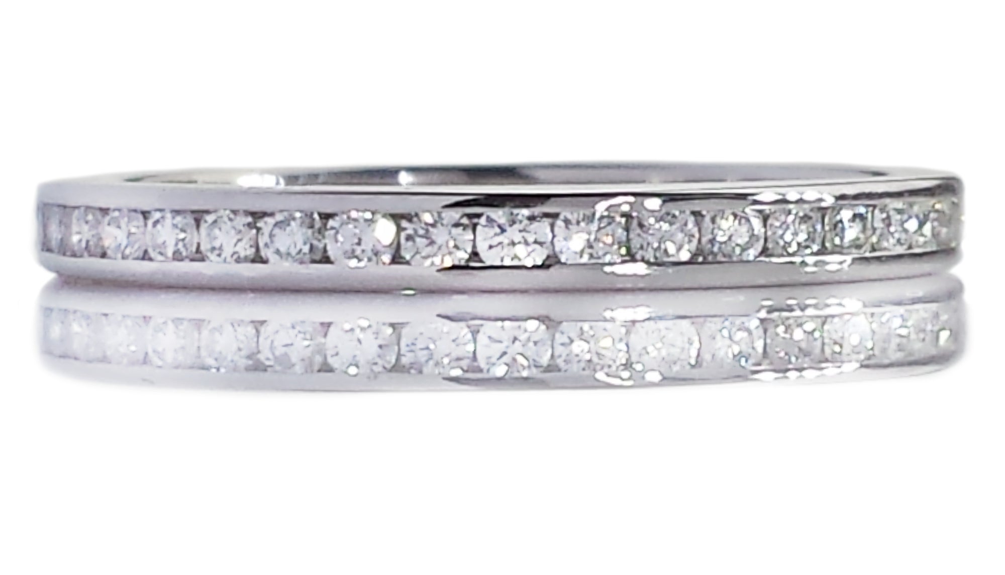 Tiffany & Co. 0.42ct 2mm Full Circle Channel Set Diamond Wedding Band