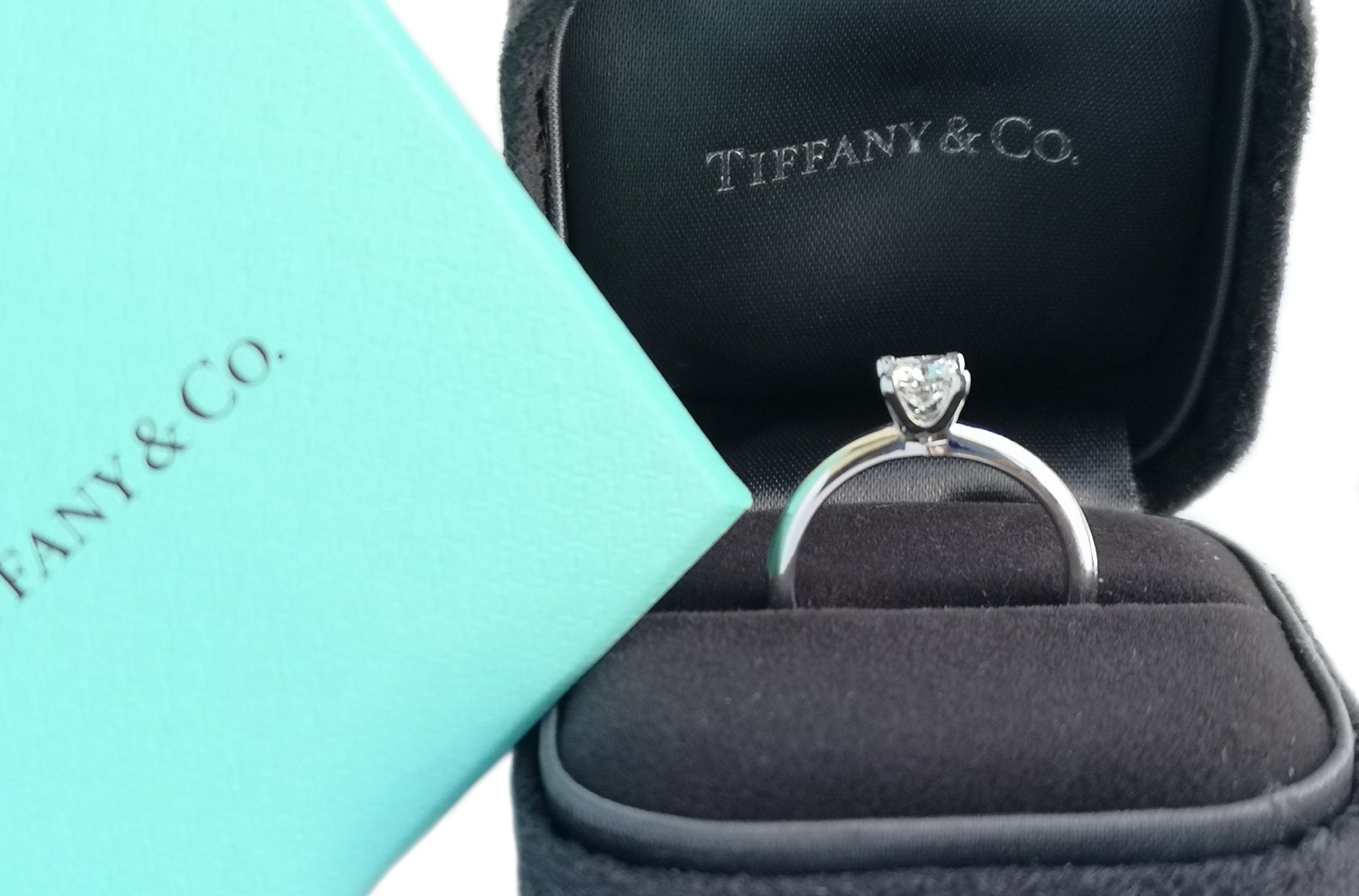 Tiffany & Co. 0.44ct D/VS1 Princess Cut Diamond Engagement Ring