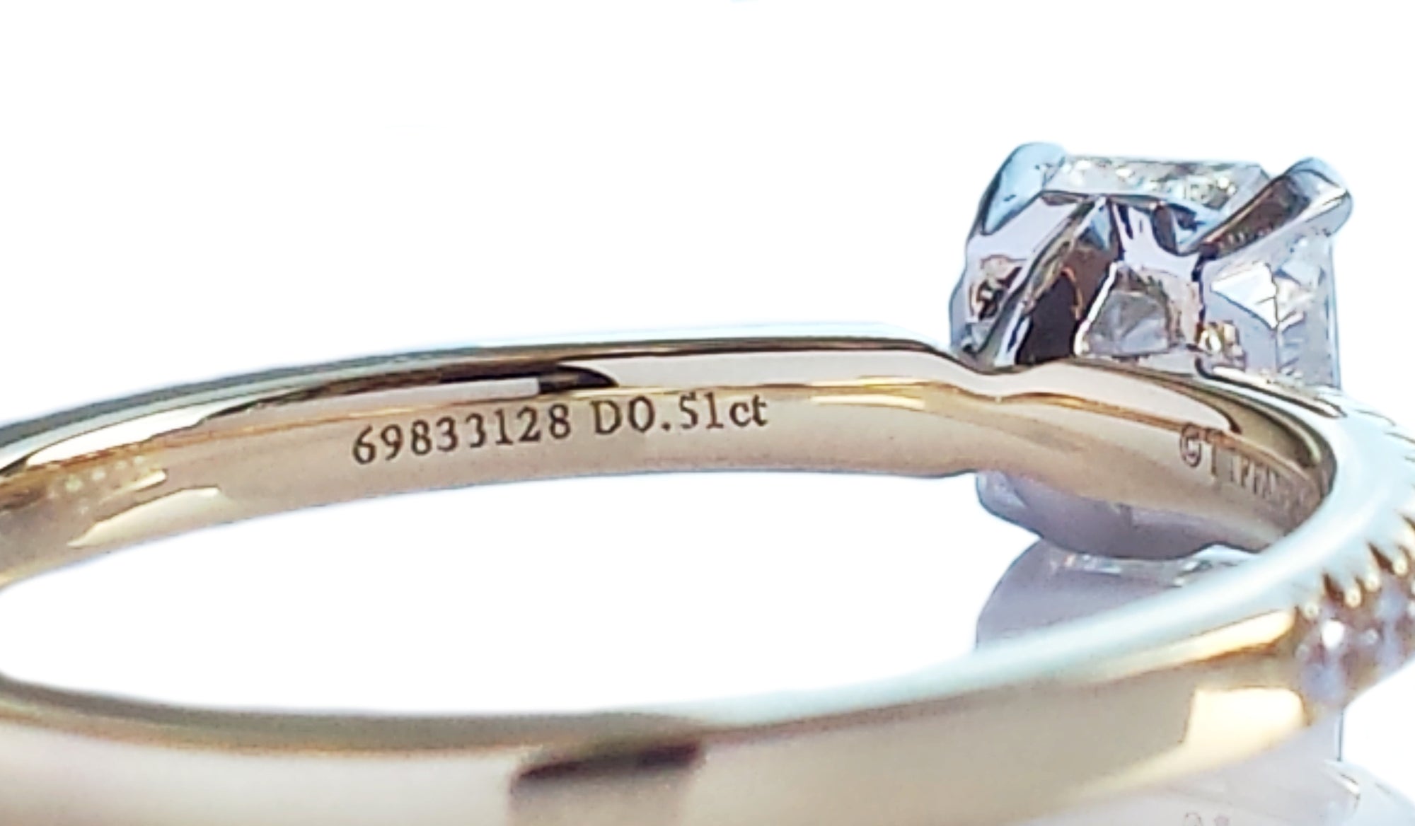 Tiffany & Co. True® 0.51ct F/VVS1 Triple XXX 18k Gold Diamond Engagement Ring