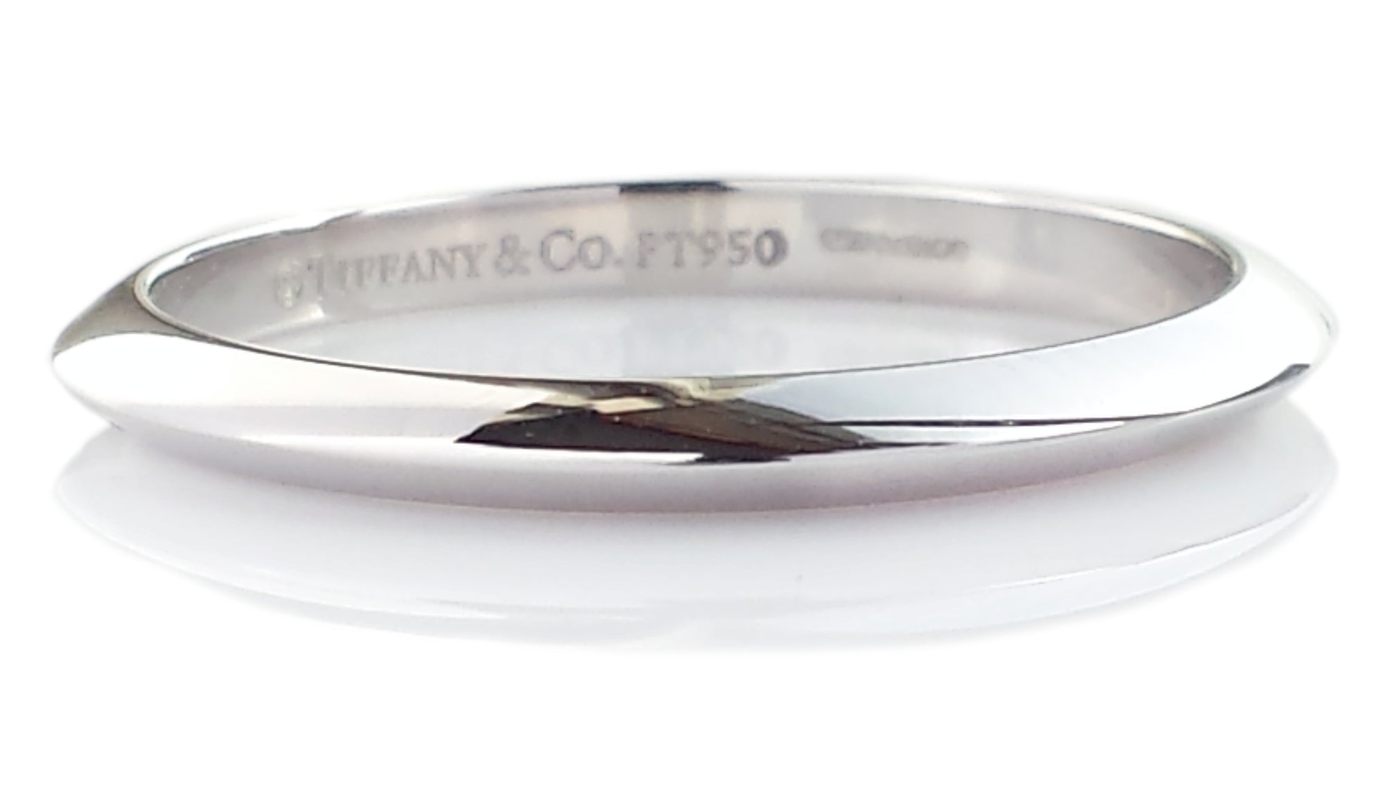 Tiffany & Co. Knife Edge Platinum Wedding Band