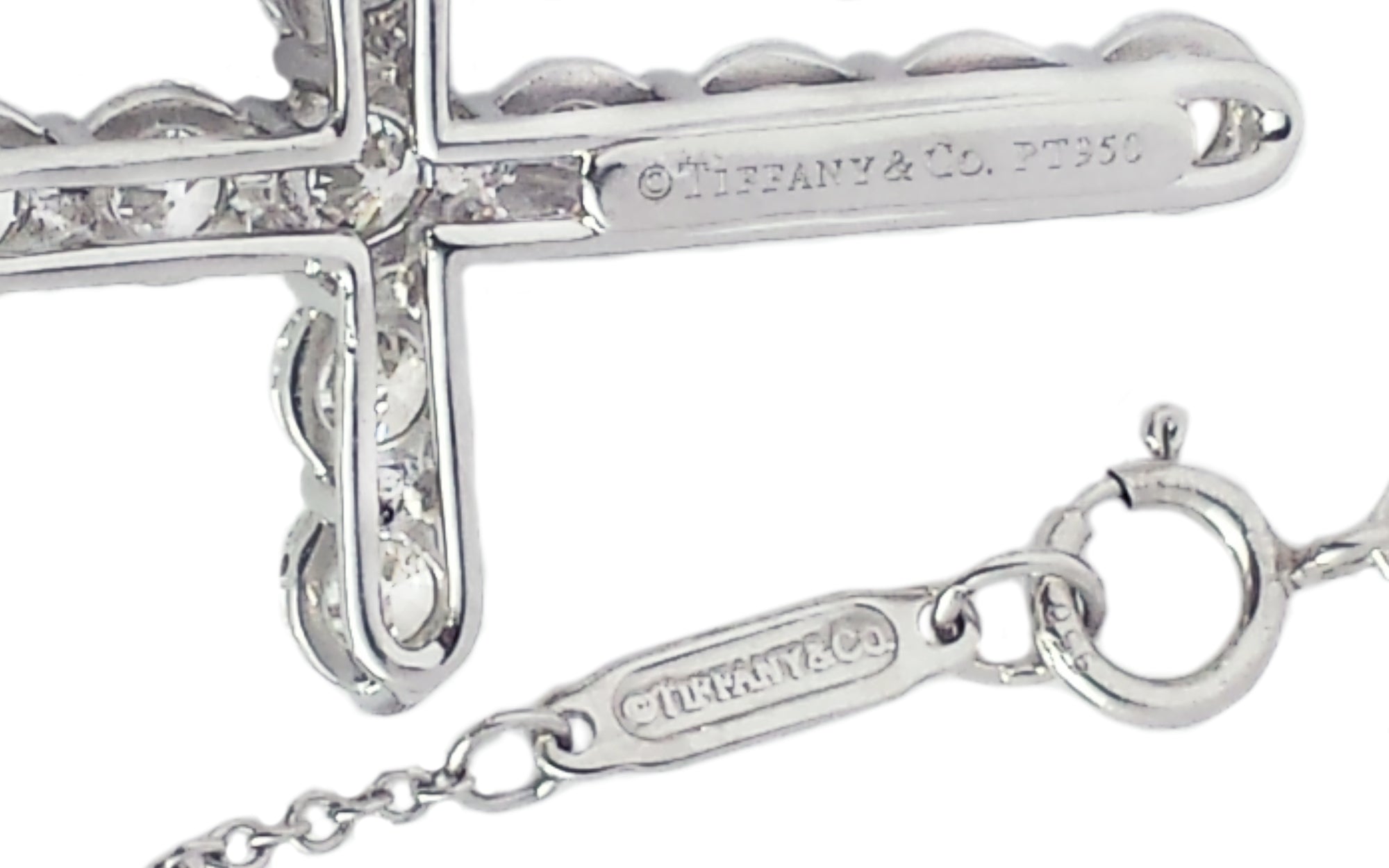 Tiffany & Co PT950 Large Diamond 1.71ct Cross Pendant RRP £9875