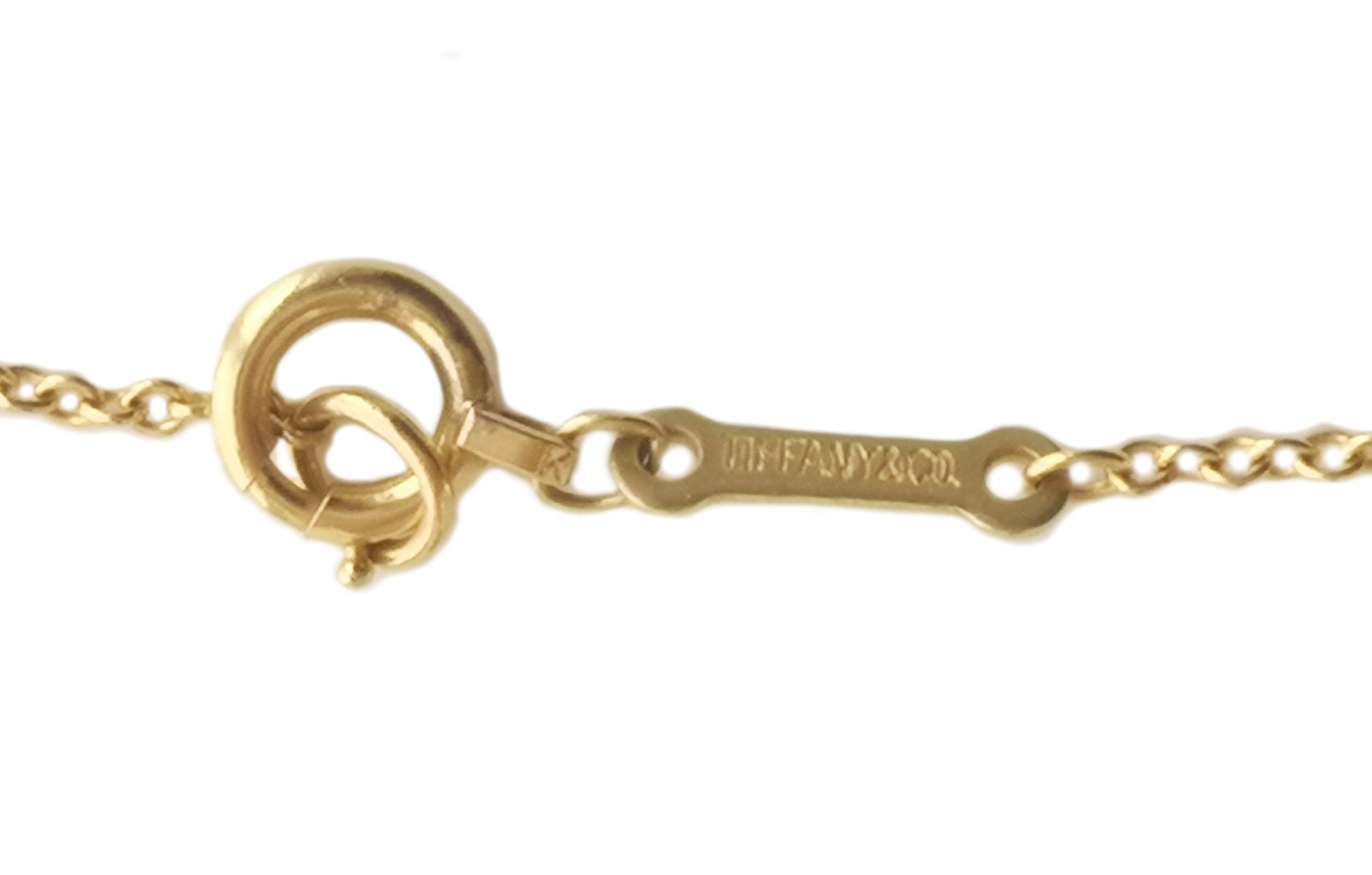 Tiffany & Co 21mm Large Elsa Peretti Open Heart Yellow Gold  Pendant Necklace 16"
