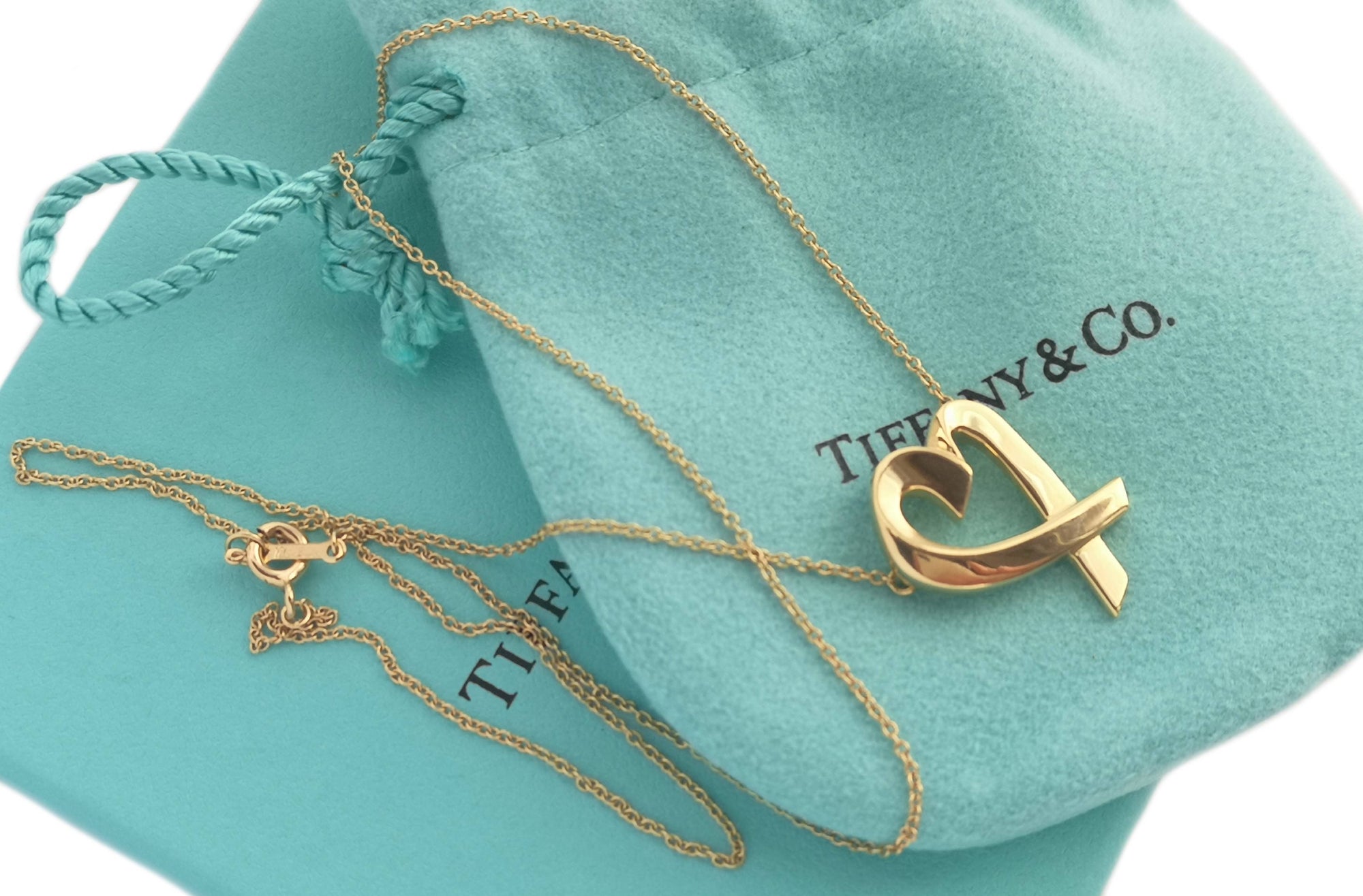 Tiffany & Co Paloma Picasso Large  21mm 750 Loving Heart Necklace 18"