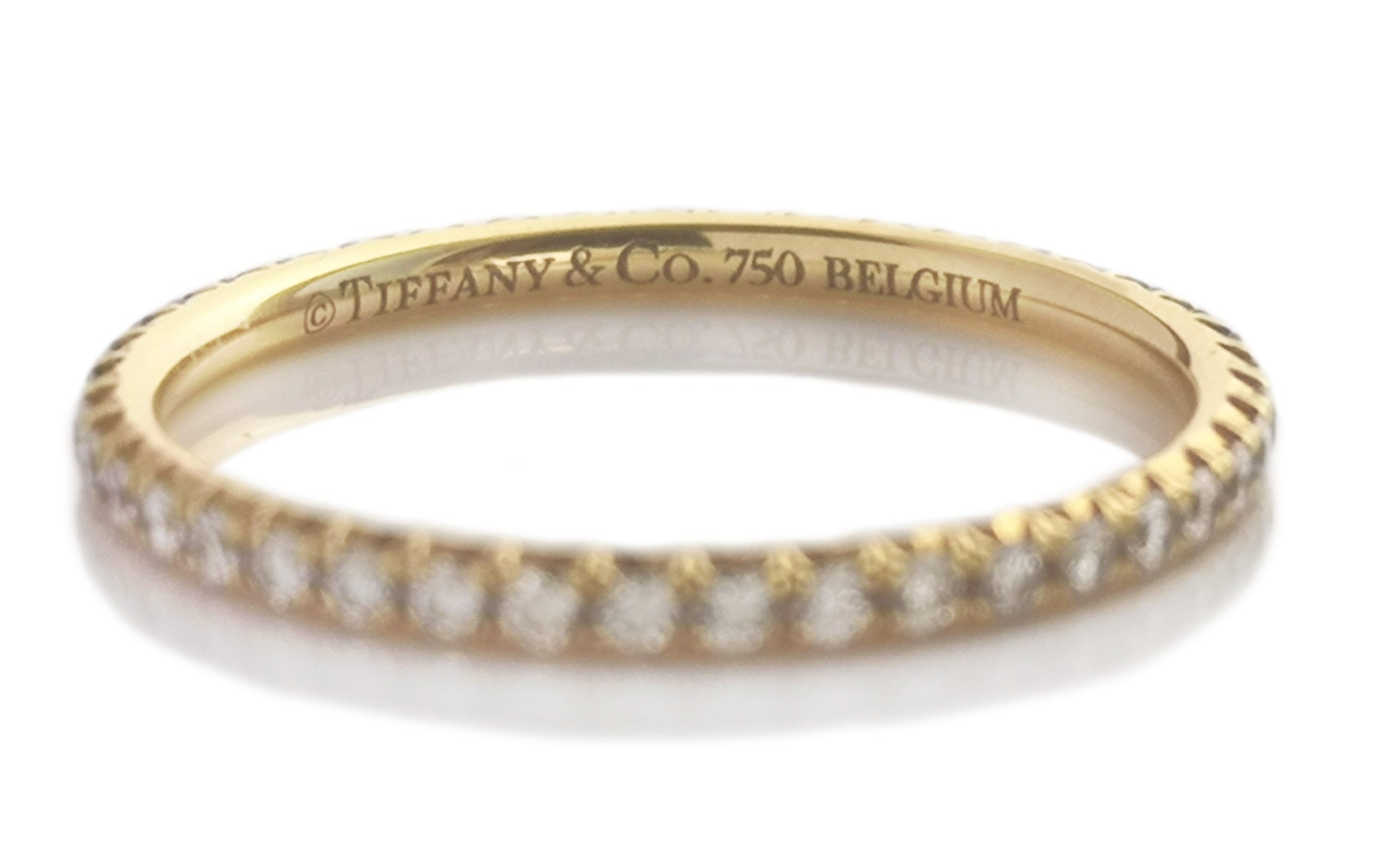 Tiffany & Co Full Circle .21ct Diamond Metro Wedding Band Ring