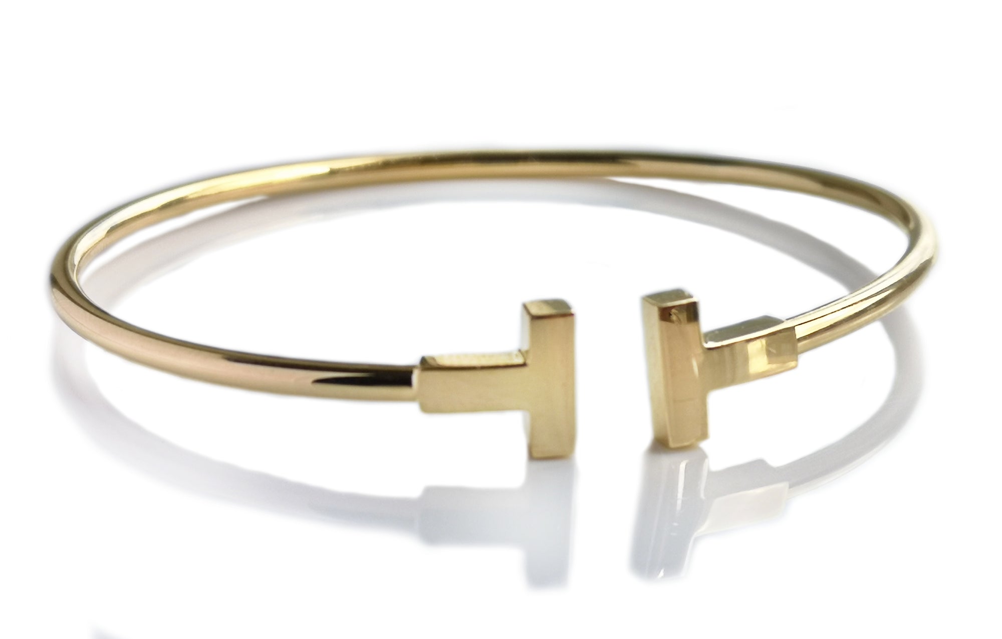 Tiffany T 18k Gold Wire Bracelet RRP £1900