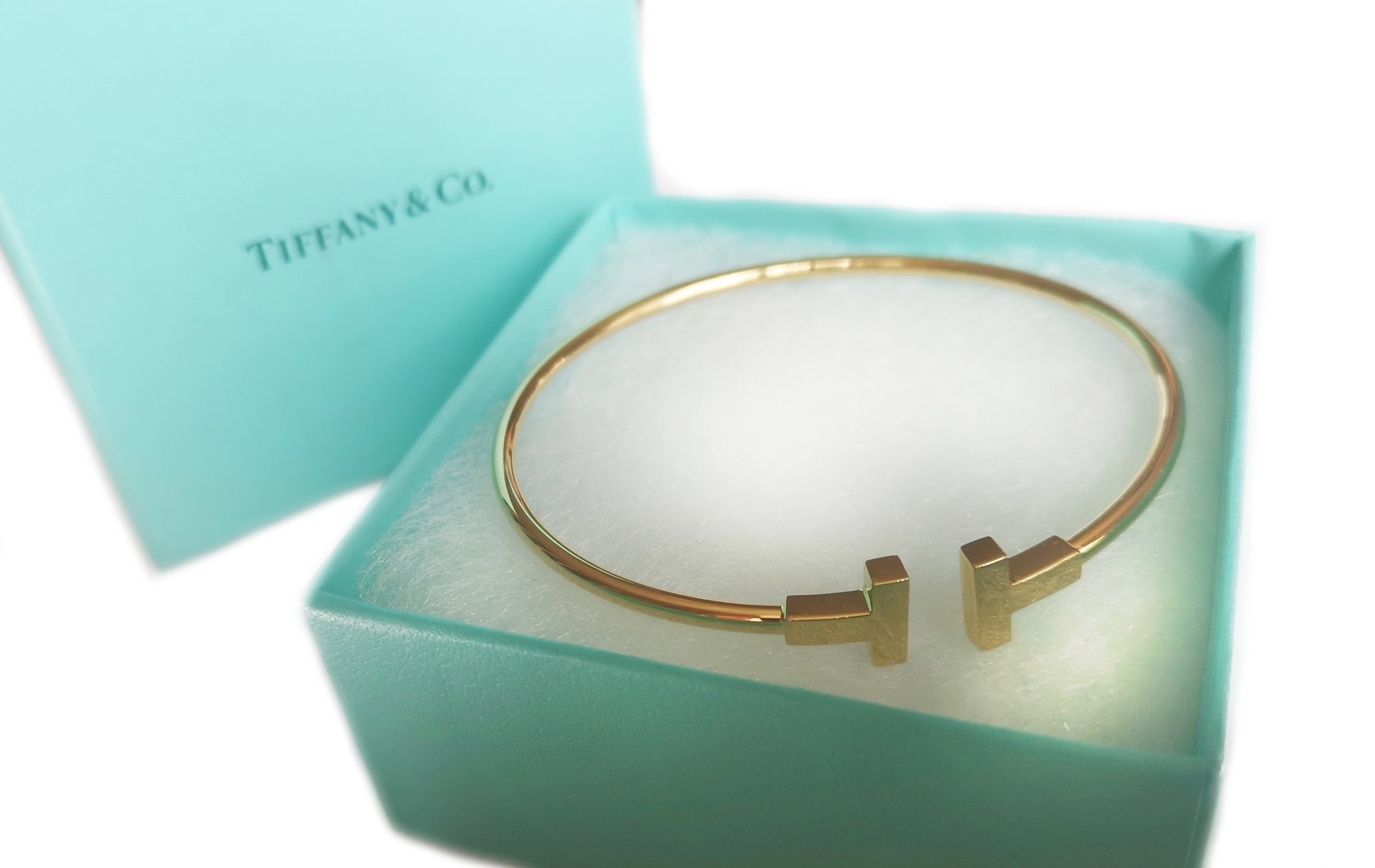 18 Karat White Gold Tiffany & Co. T Diamond Wire Bracelet - WeilJewelry