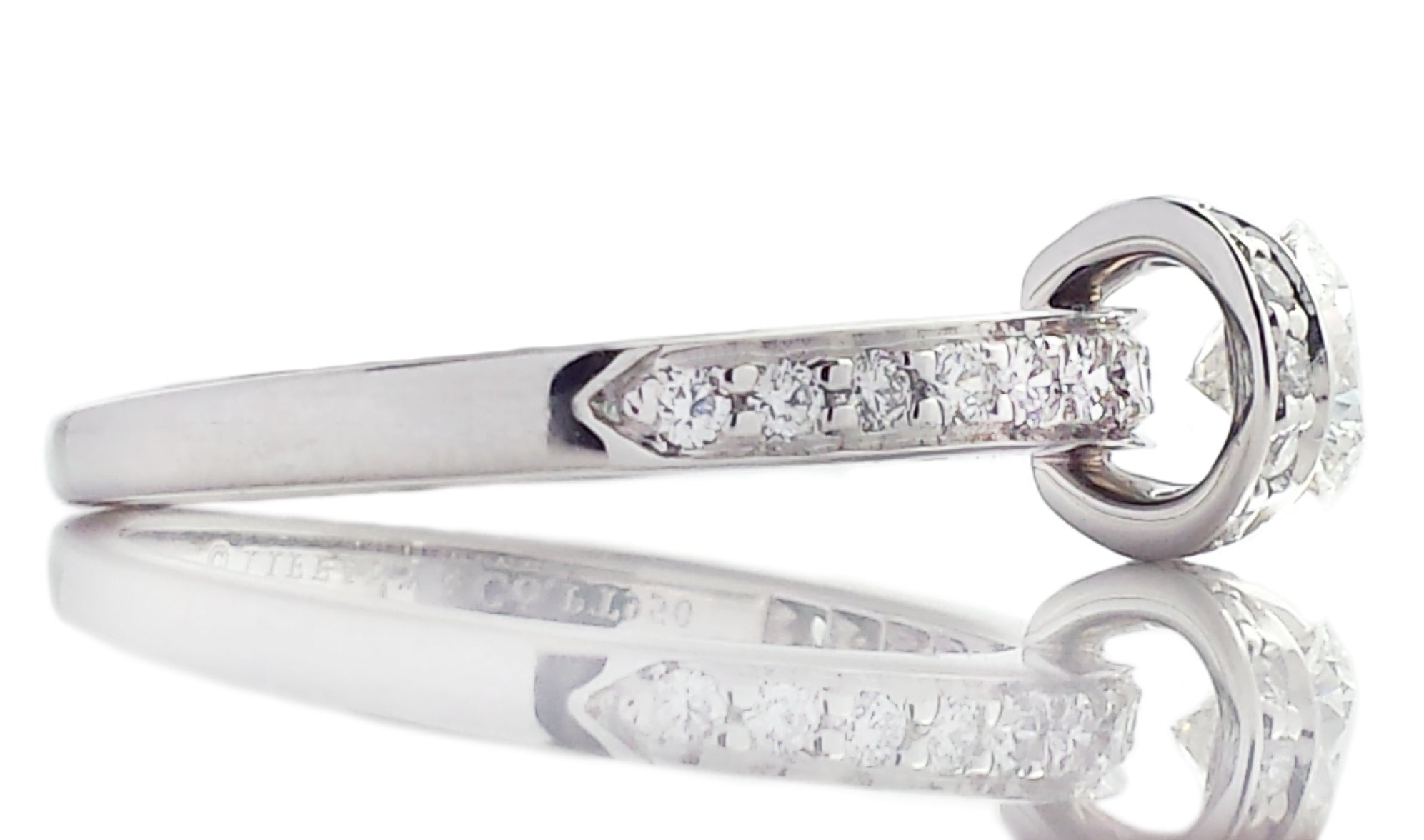 Tiffany & Co .82tcw H/VVS1 Ribbon Triple XXX Round Brilliant Cut Diamond Engagement Ring