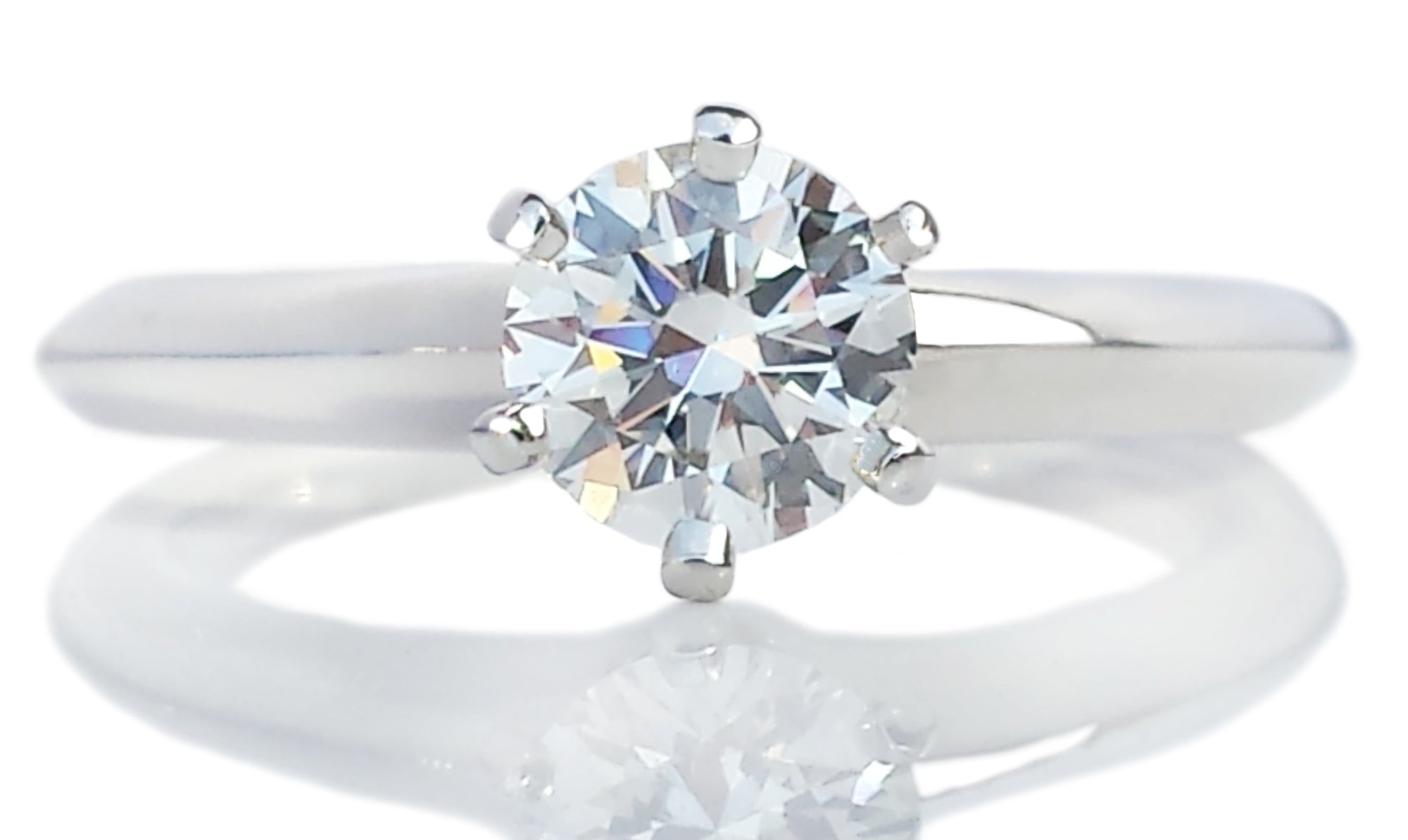 Tiffany & Co. 0.64ct I/SI1 Triple XXX Round Brilliant Diamond Engagement Ring
