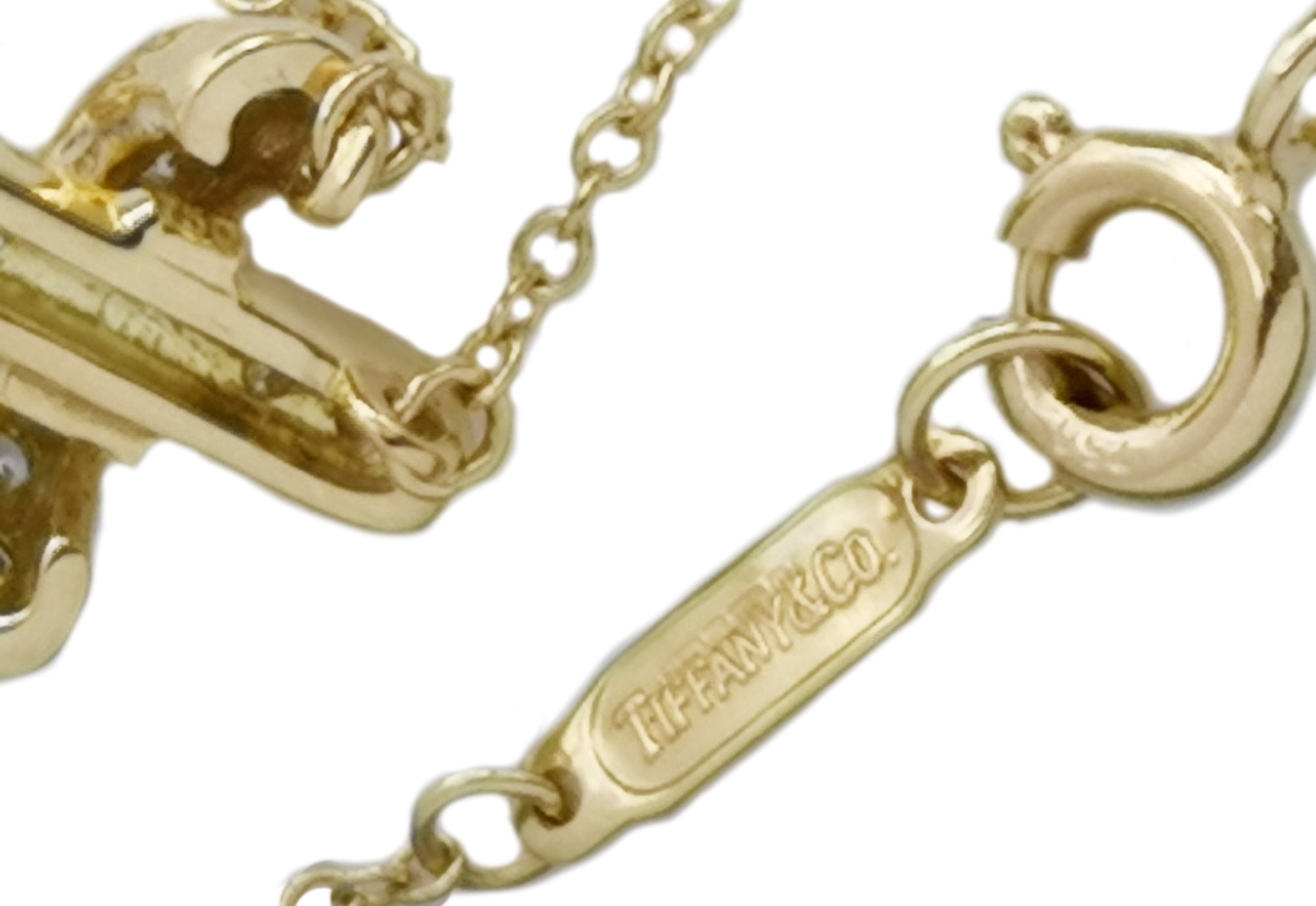 Tiffany & Co Diamond Stitch X Necklace 16 in original boxes