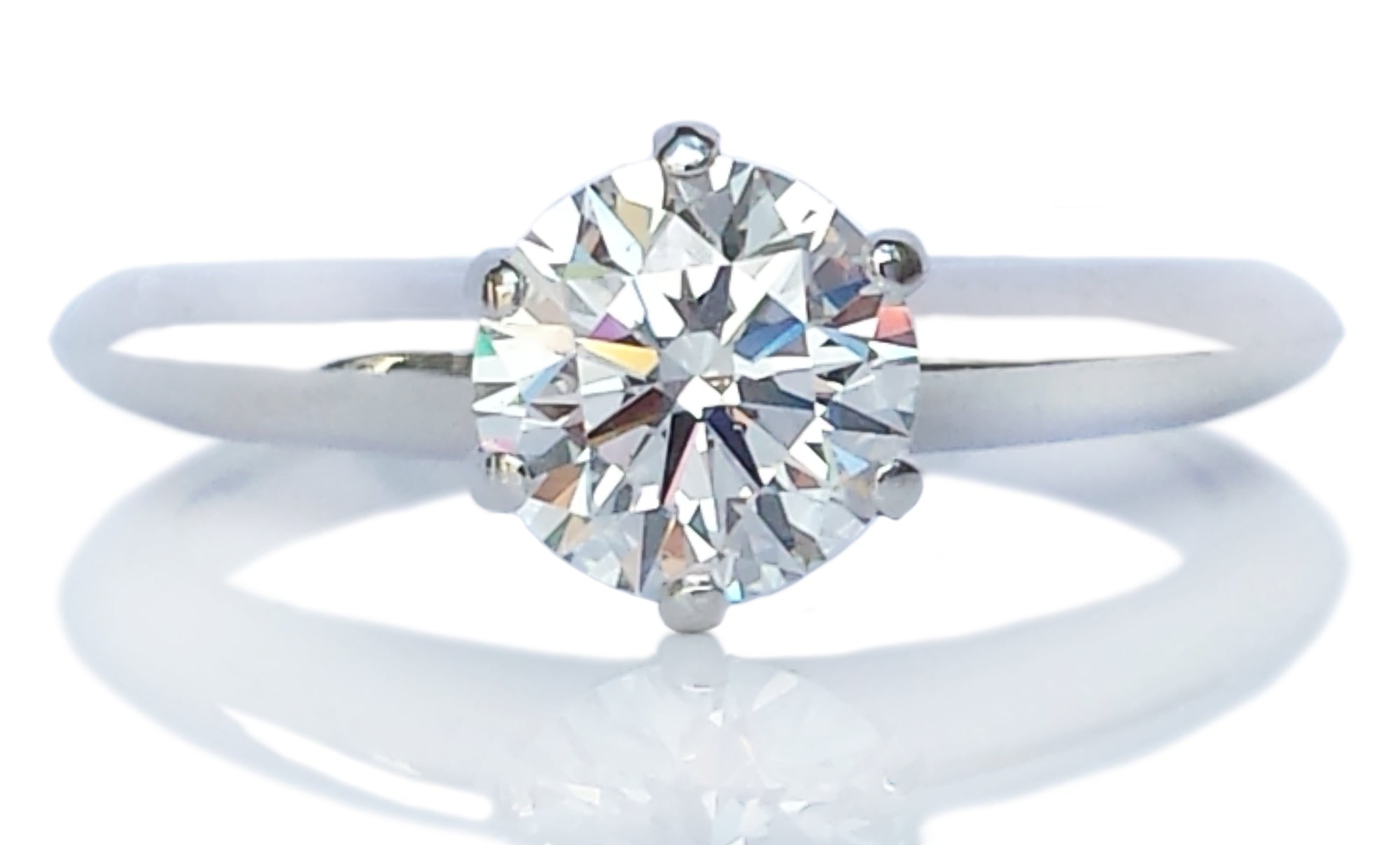 Tiffany & Co. 0.98ct G/VS2 Triple XXX Round Brilliant Diamond Engagement Ring