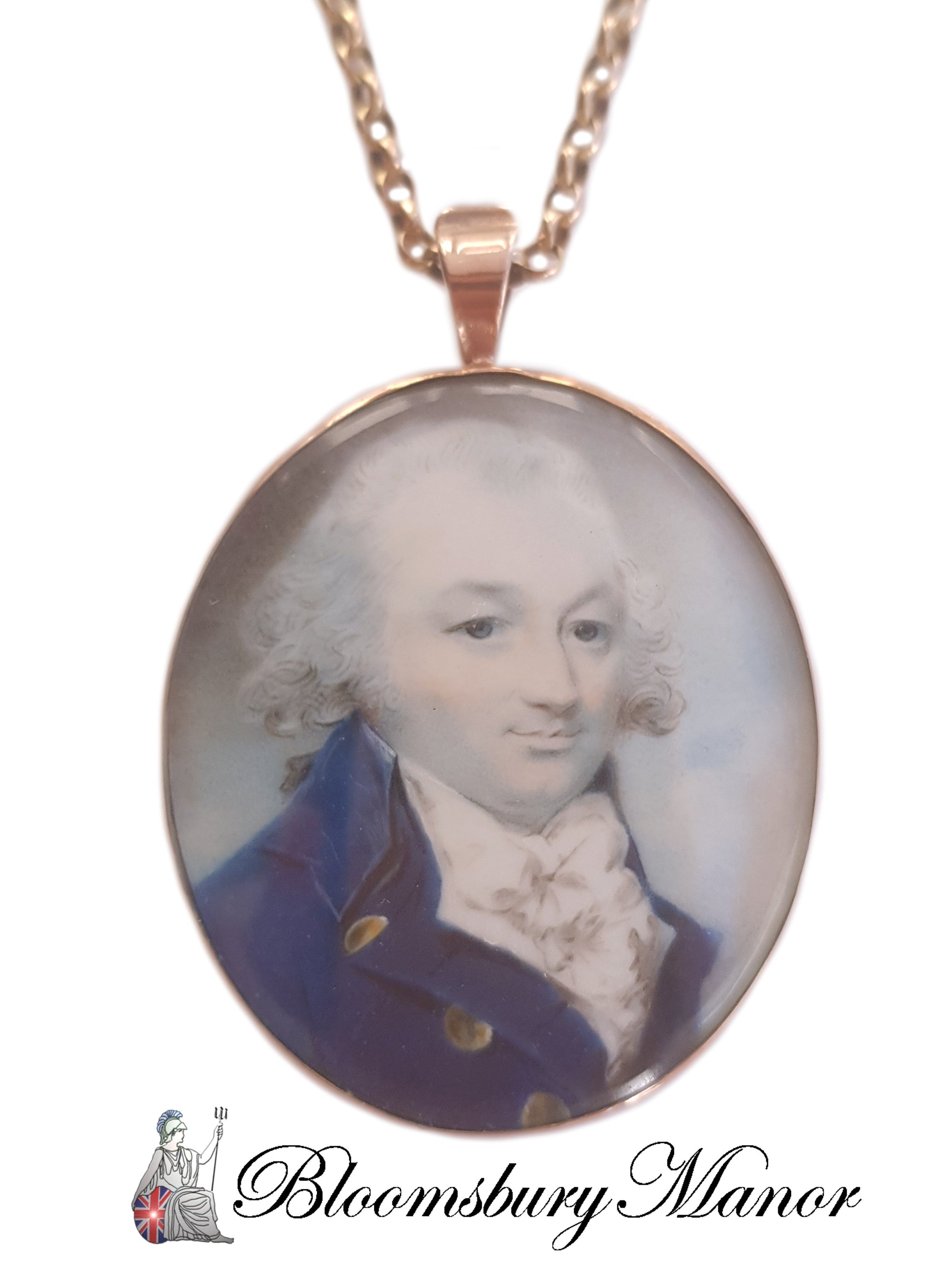18th Century Georgian English George Engleheart Miniature Portrait Pendant