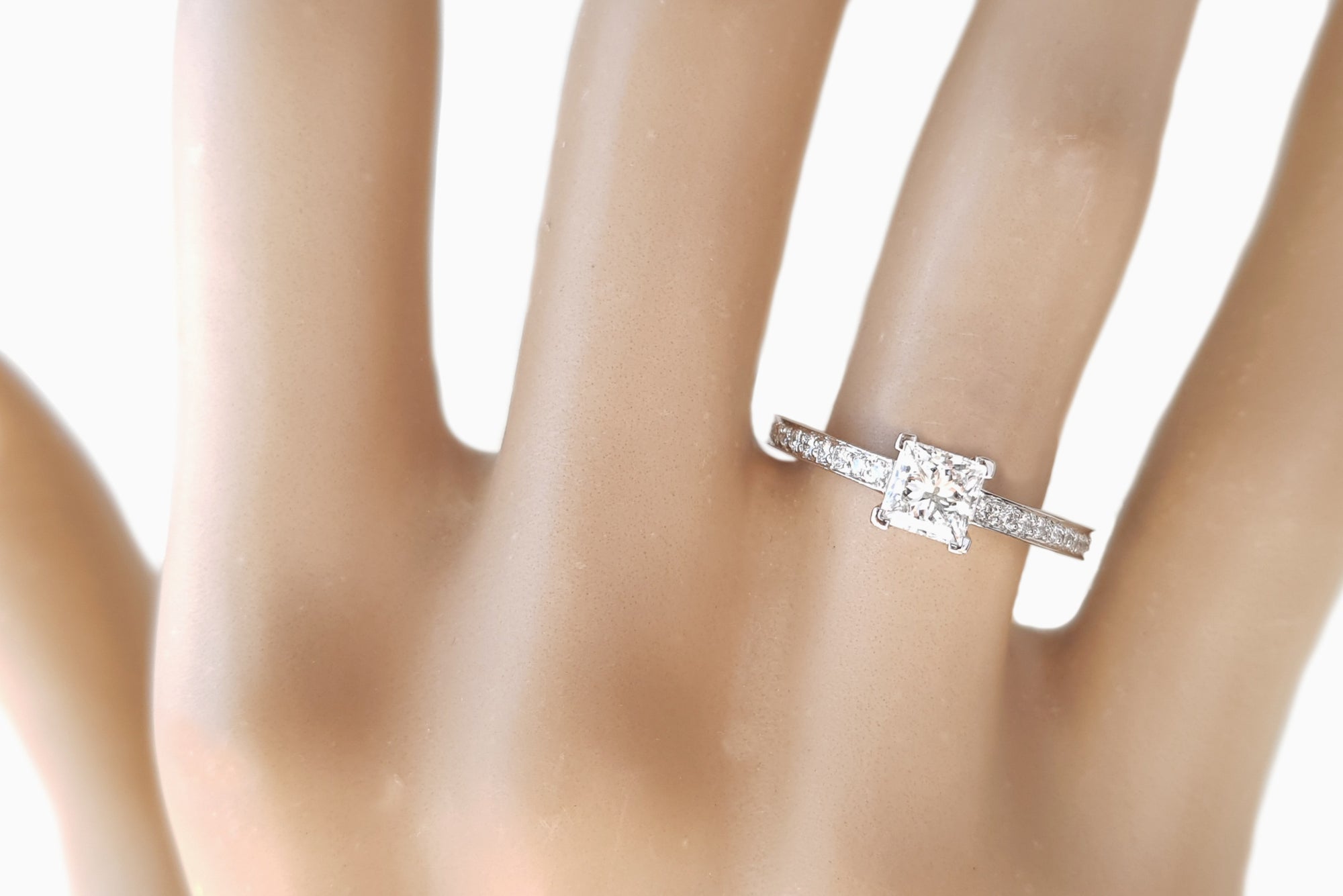 Tiffany & Co. 0.69tcw F/VS Princess Cut Diamond Engagement Ring
