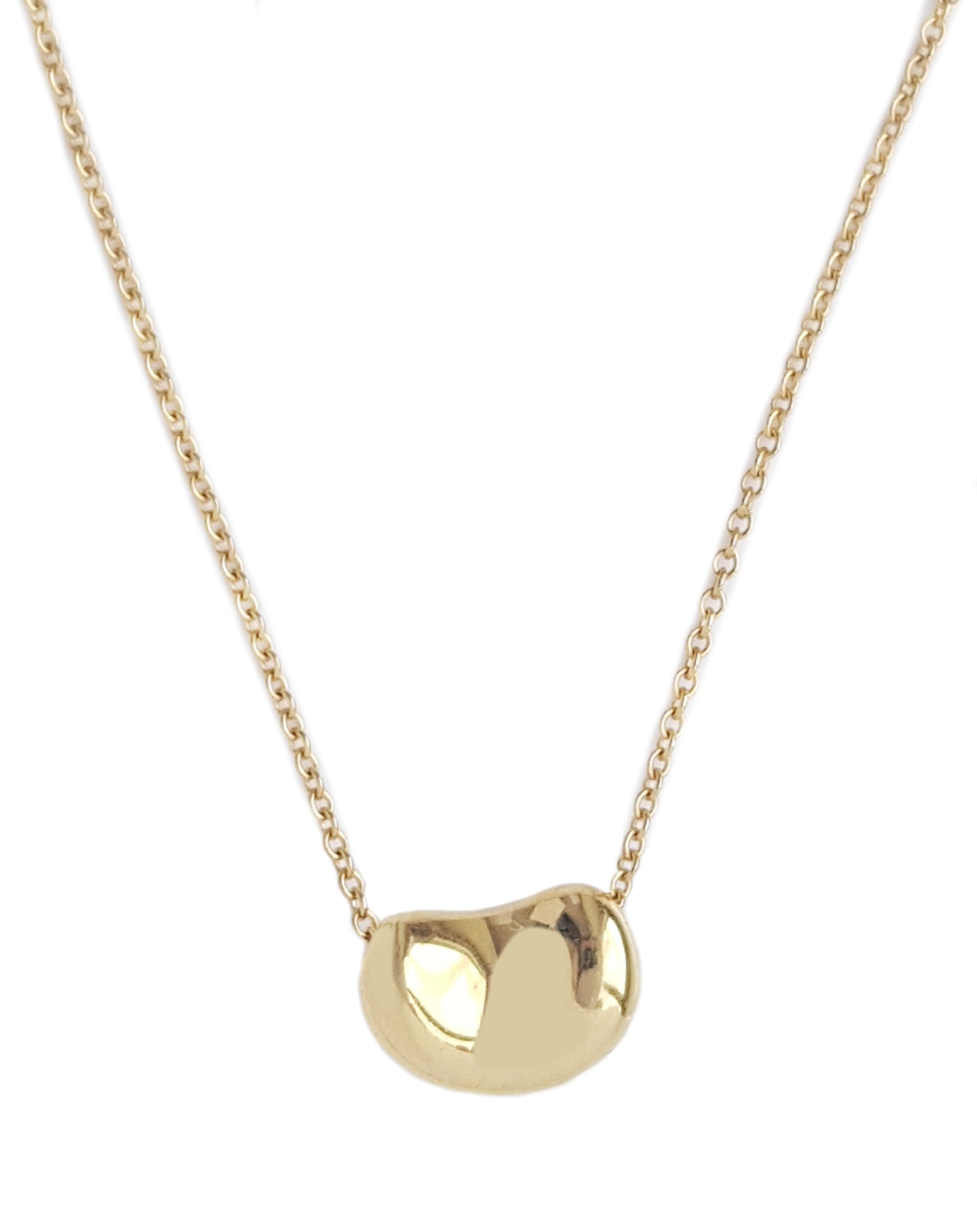 Tiffany & Co Elsa Peretti 750 (Gold) 11mm Bean Necklace 16"