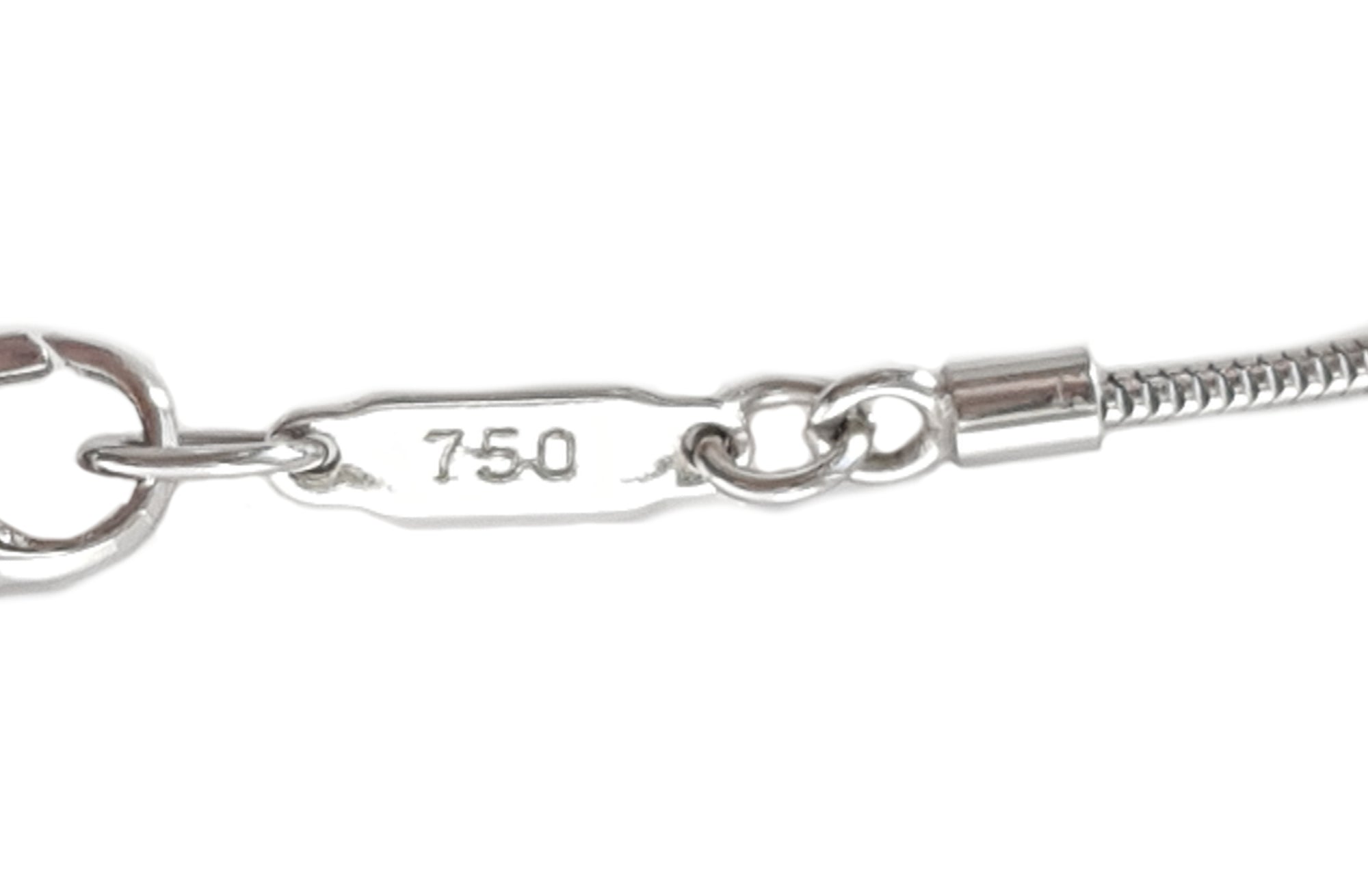 Tiffany & Co .10ct Diamond Atlas Pendant 750 (Gold) Snake Chain 16"