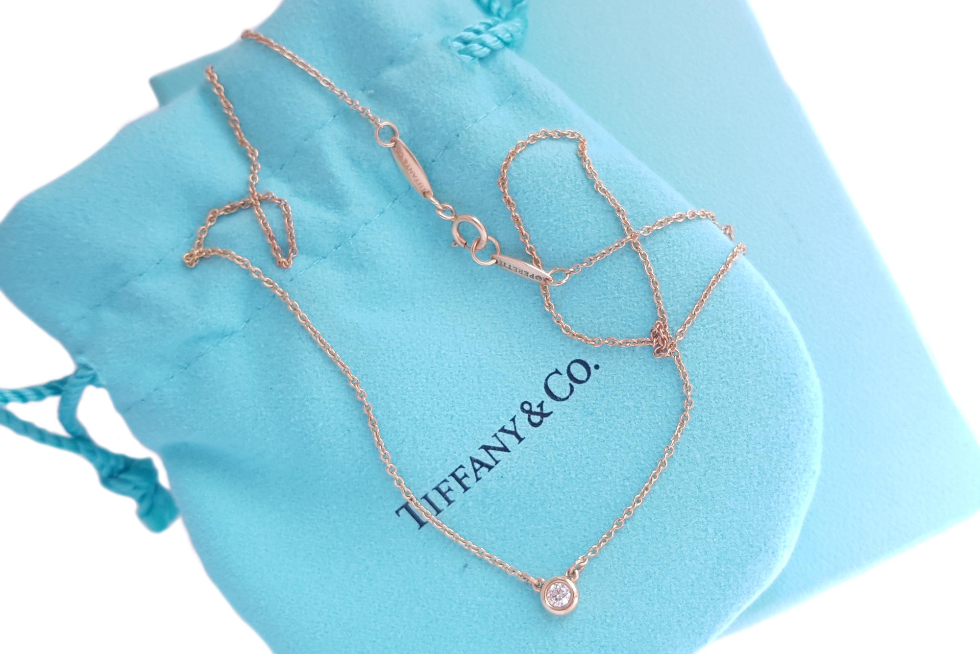 Tiffany & Co. 0.10ct Diamonds By the Yard 750 16" Necklace
