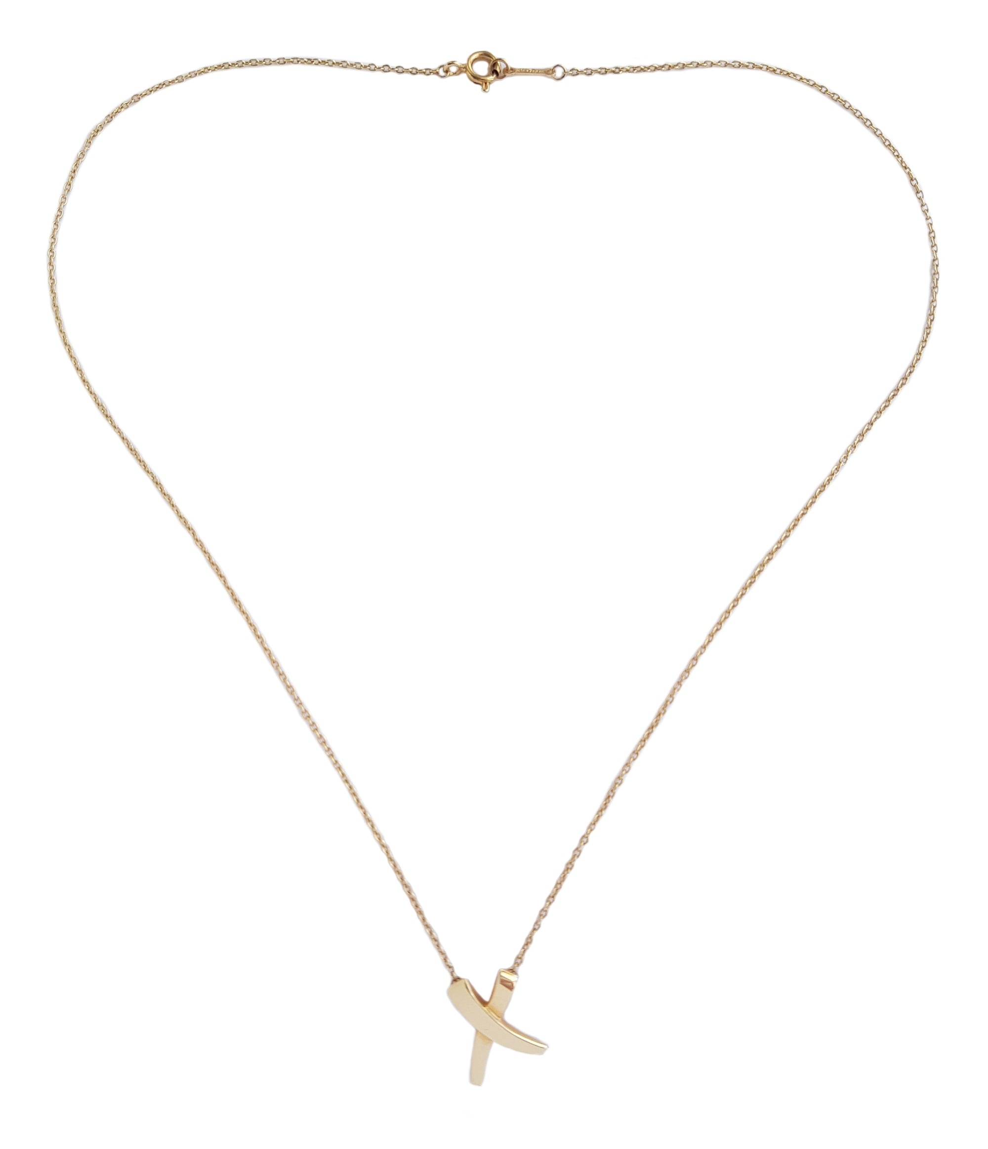 Tiffany & Co. 18K Paloma's Graffiti X Pendant Necklace - 18K Rose Gold Pendant  Necklace, Necklaces - TIF265917 | The RealReal