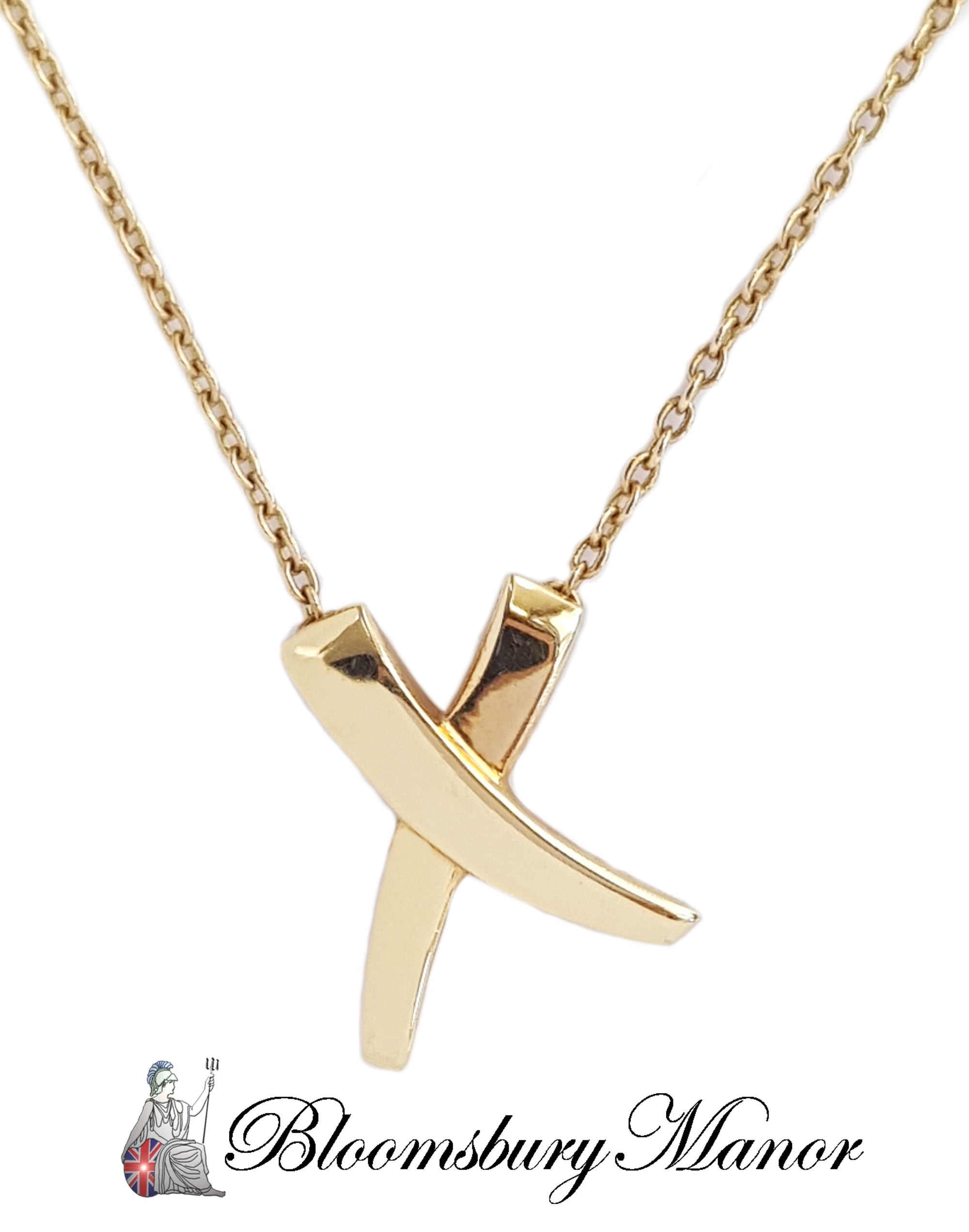 Tiffany & Co 18K Graffiti 'X' Pendant Necklace Golden Metal Gold ref.766105  - Joli Closet
