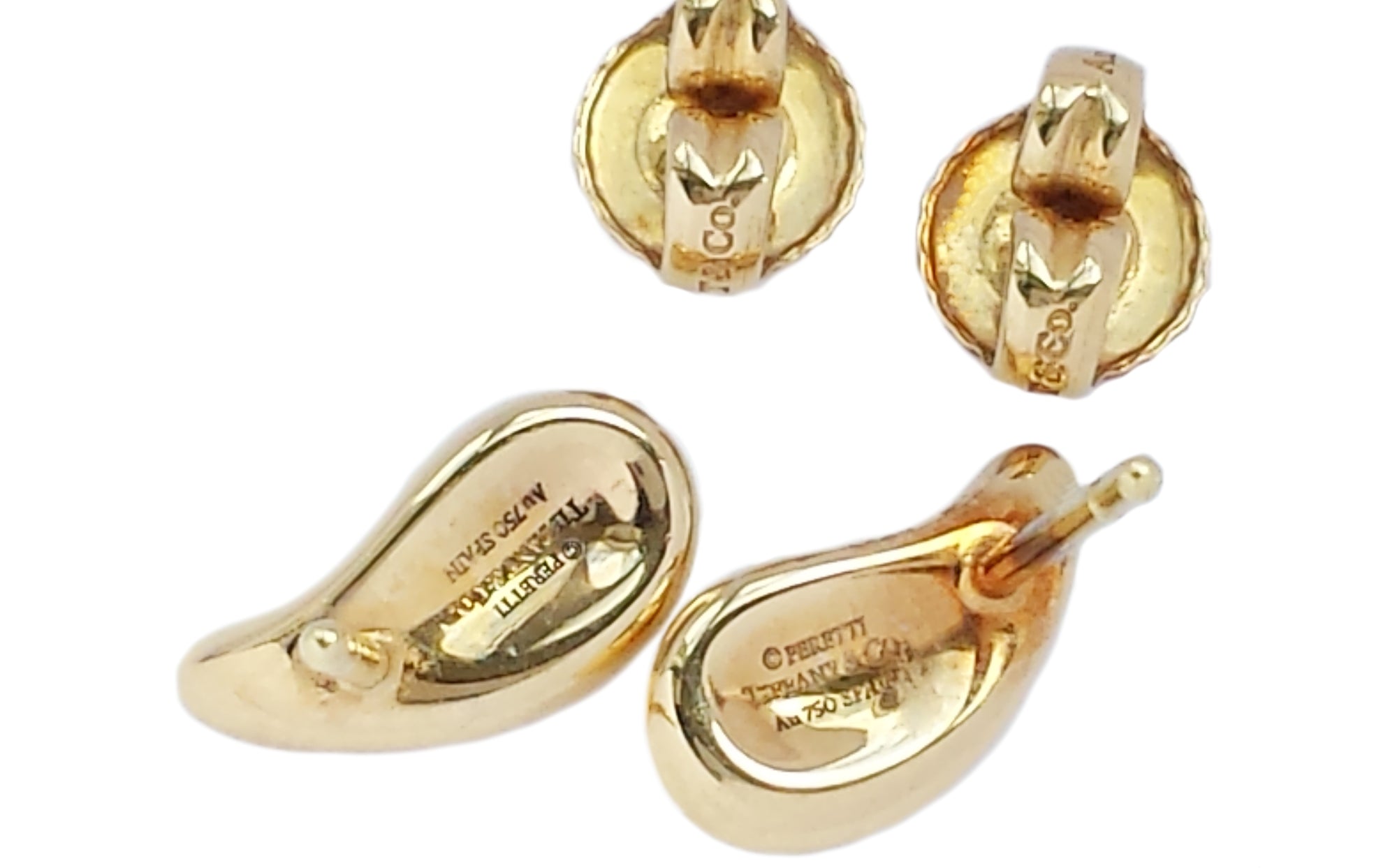 Tiffany & Co Elsa Peretti 750 Teardrop Earrings 1.1cm