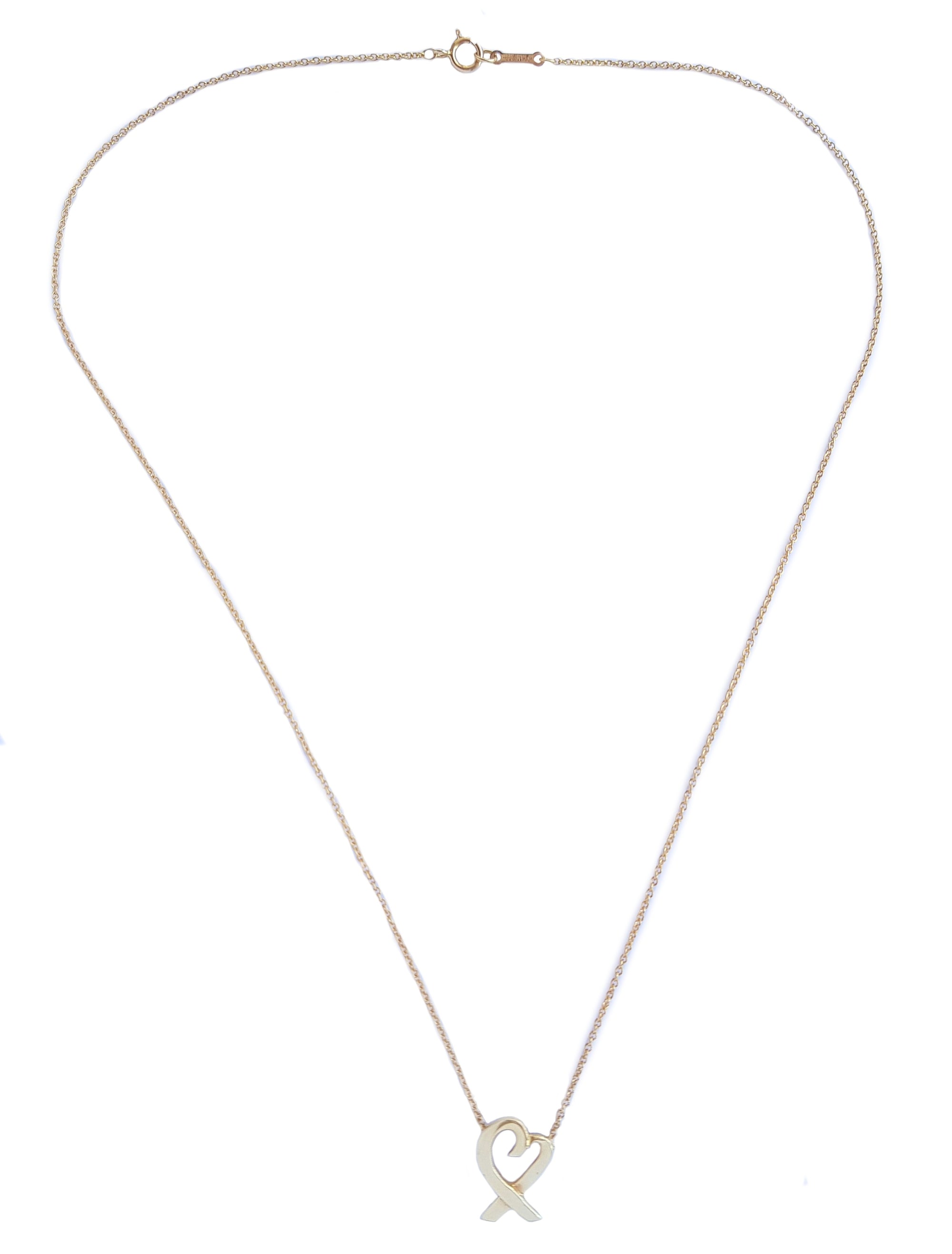 Tiffany & Co Paloma Picasso 750 Loving Heart Necklace 14mm Medium