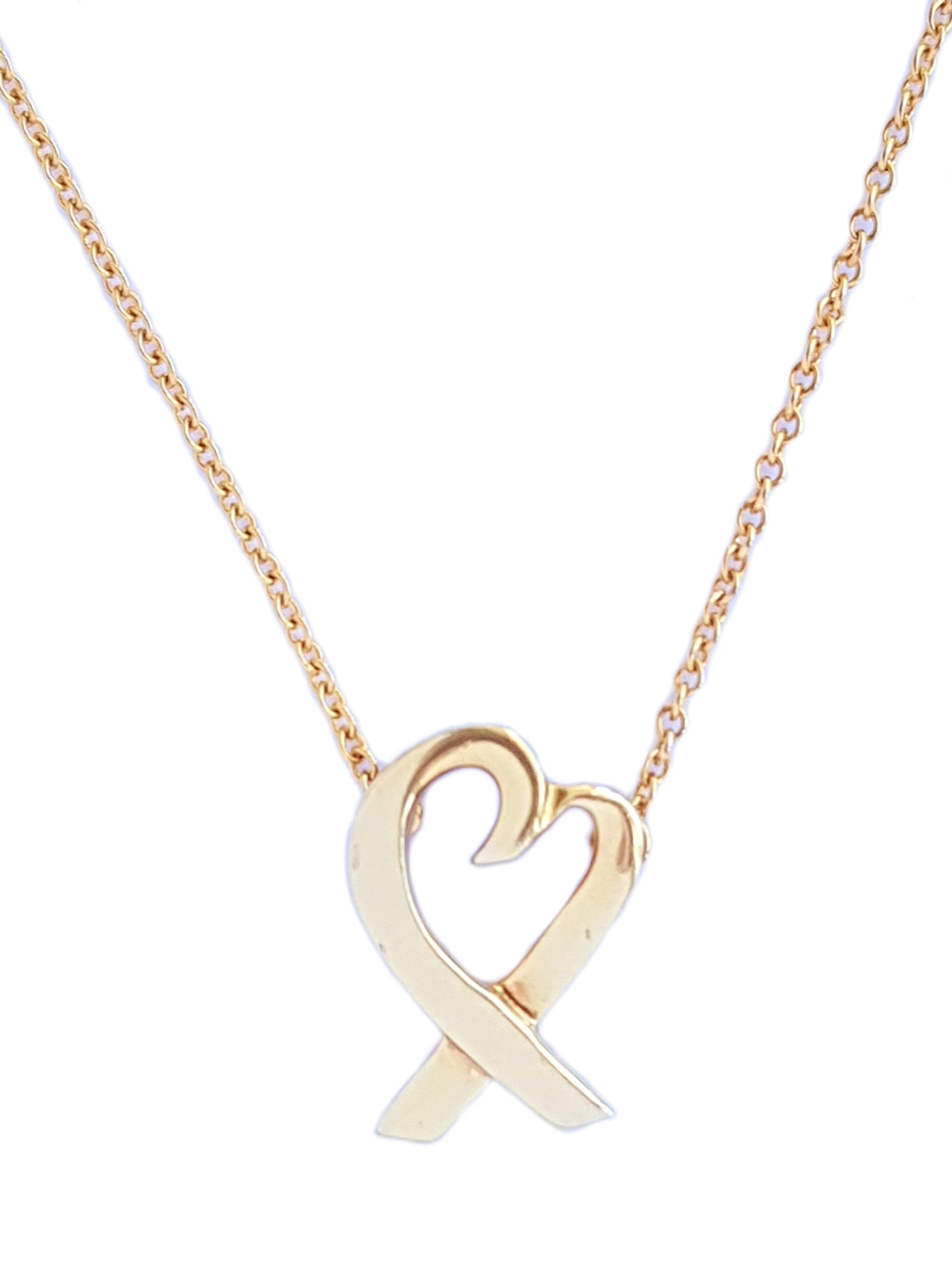 Tiffany & Co Paloma Picasso 750 Loving Heart Necklace 14mm Medium