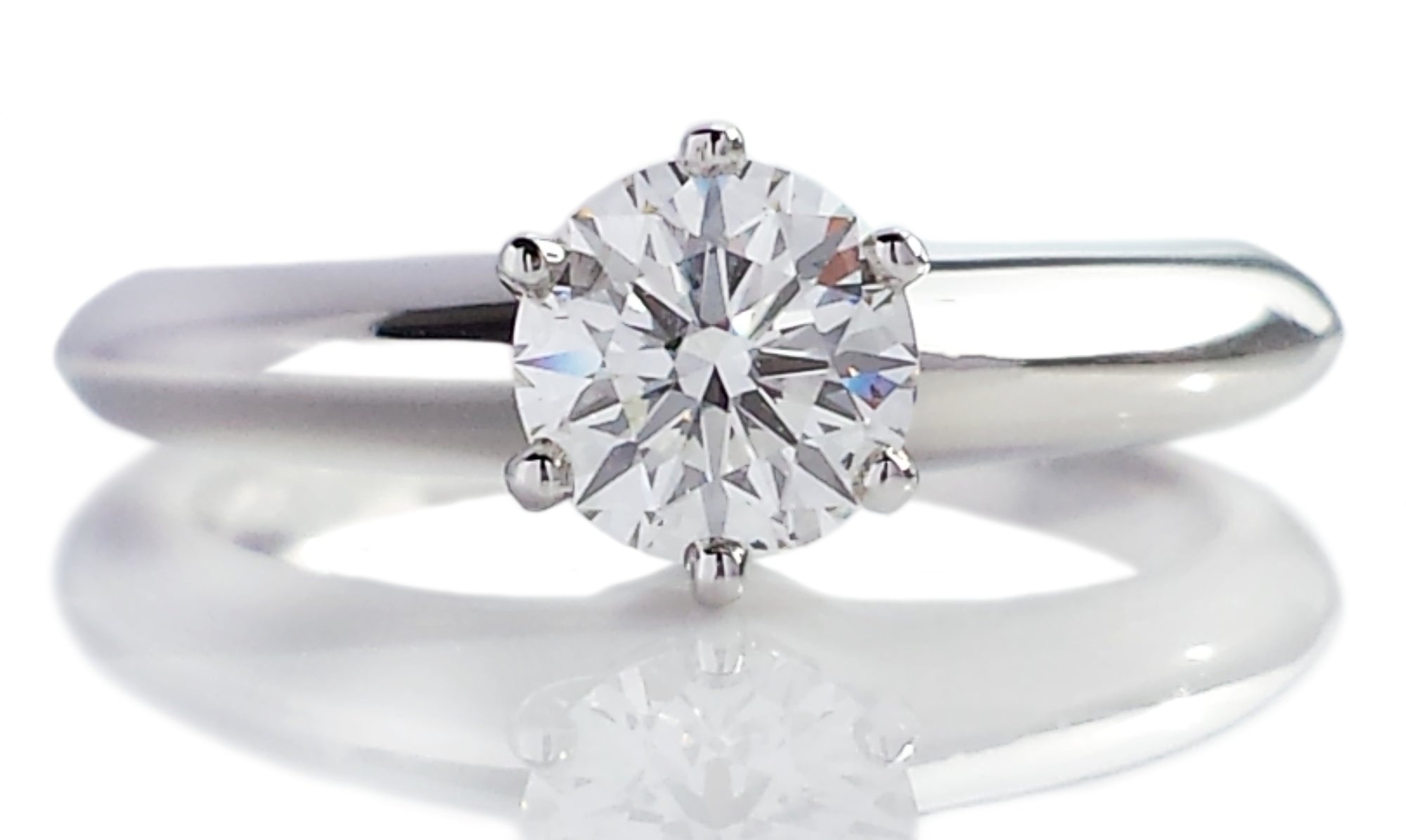Tiffany & Co. 0.52ct E/VS2 Triple XXX Round Brilliant Diamond Engagement Ring