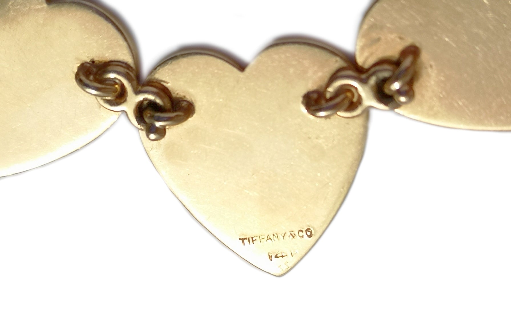 Vintage 1960s Tiffany & Co Starburst Heart Necklace 14k 15"