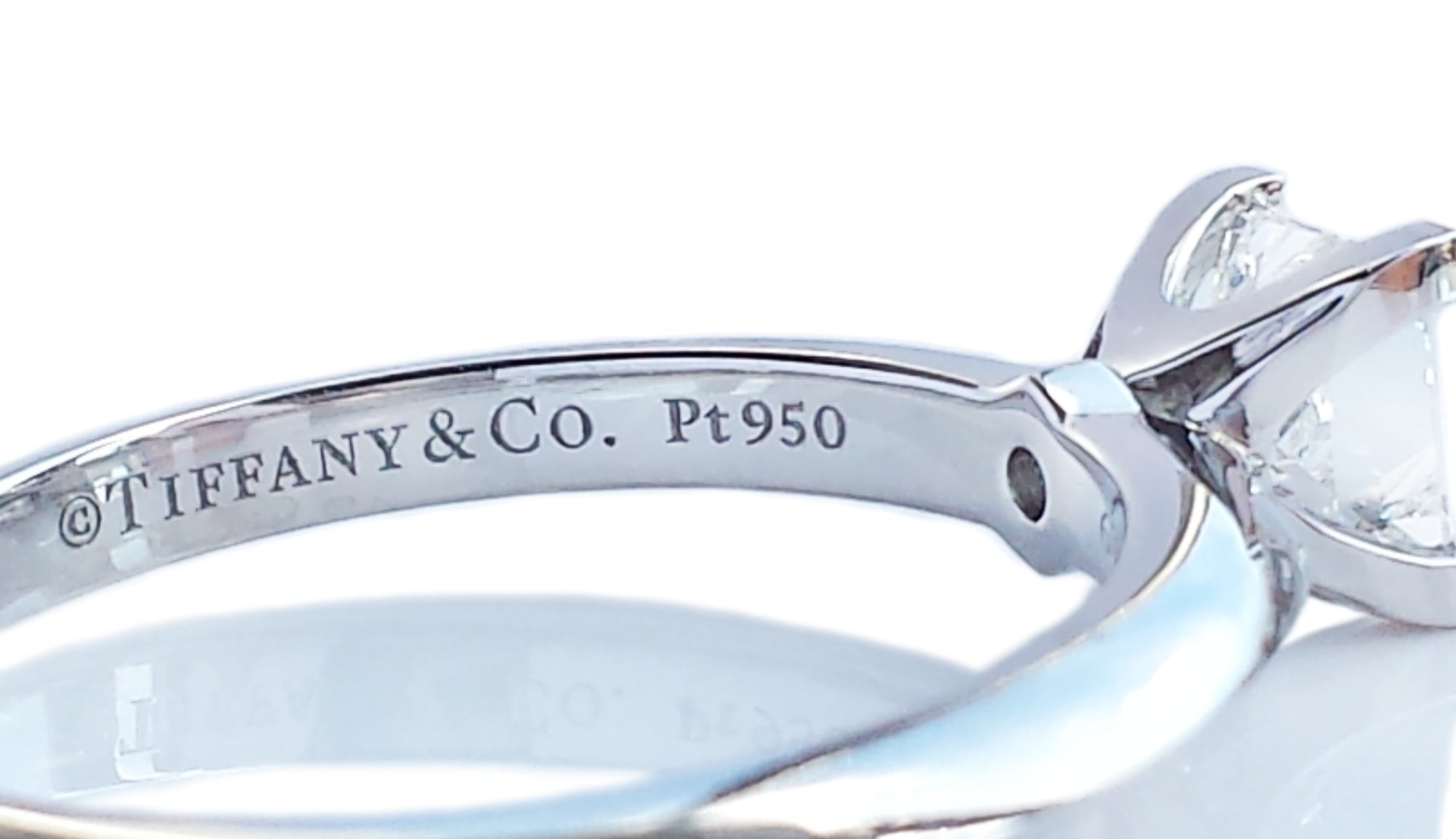 Tiffany & Co .54ct G/VVS2 Princess Cut Engagement Ring