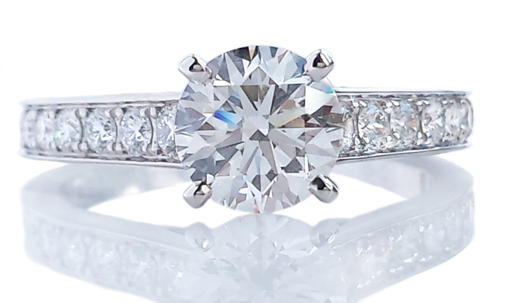 Cartier 1.16ct E/VVS2 1895 'Triple X' Solitaire Round Brilliant Cut Diamond Engagement Ring