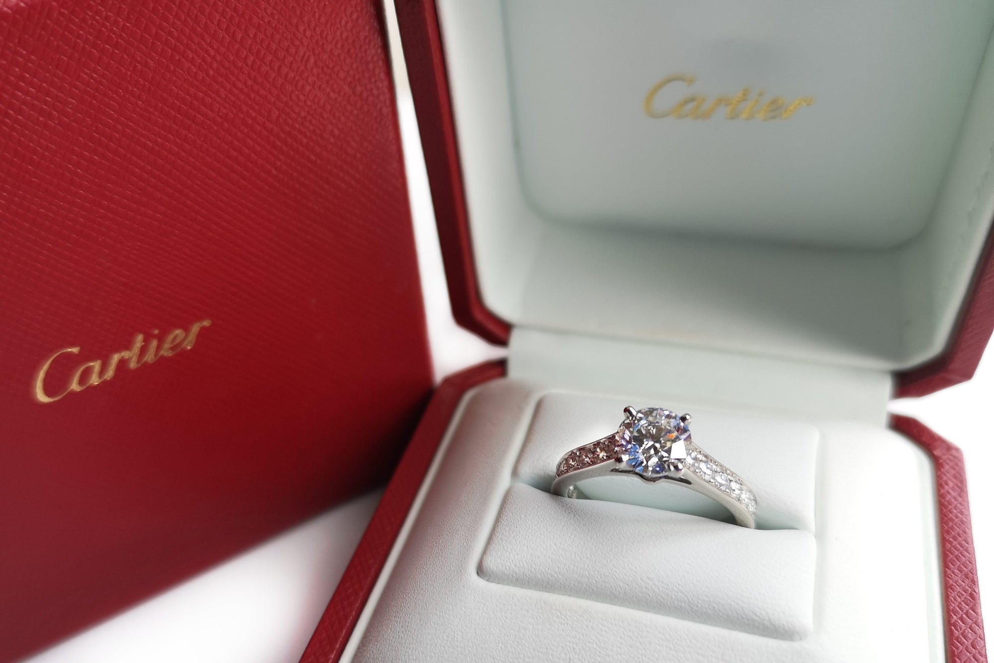 Cartier 1.16ct E/VVS2 1895 'Triple X' Solitaire Round Brilliant Cut Diamond Engagement Ring