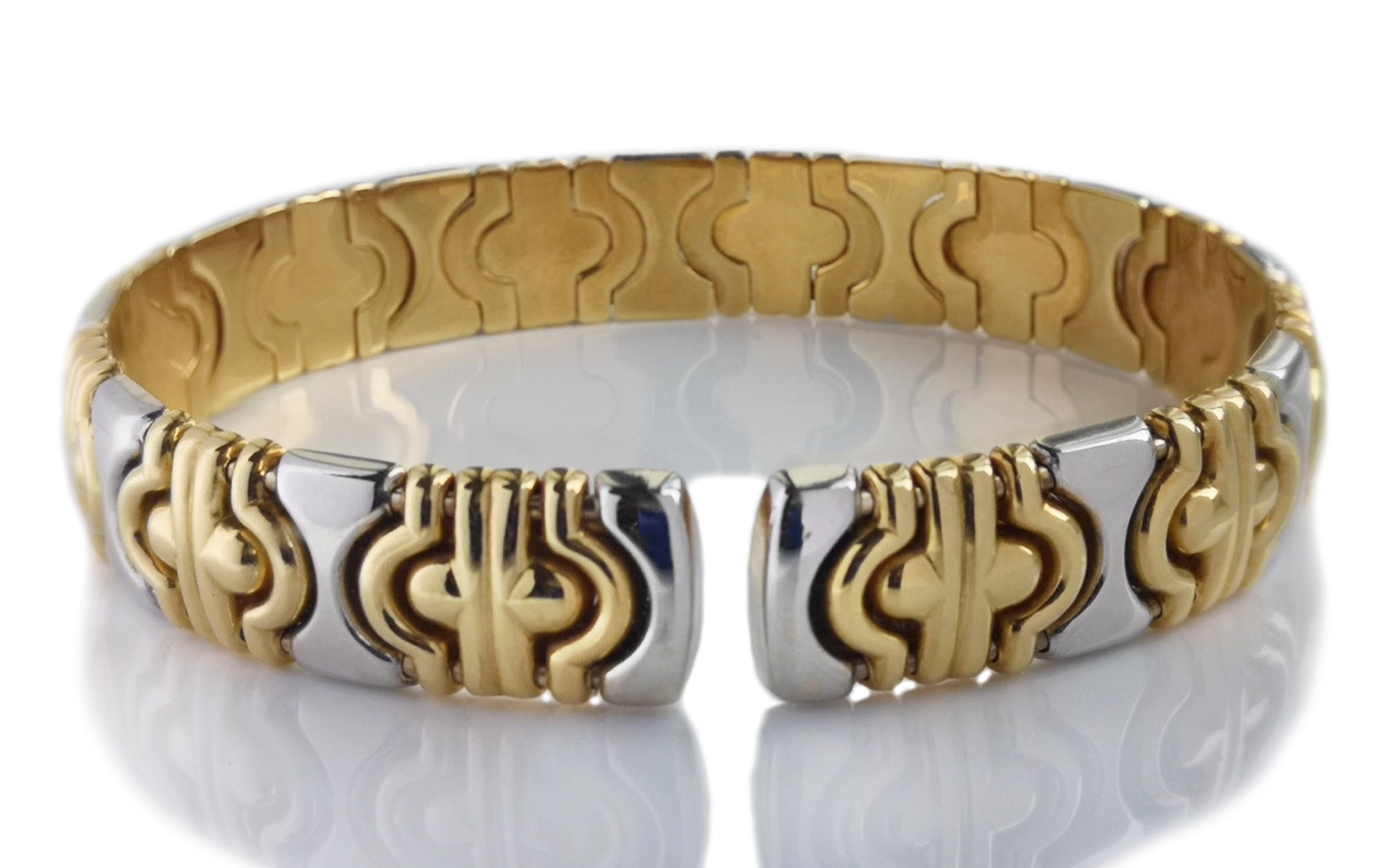 Bulgari Bvlgari 18k White Gold Charm Bracelet 7.75in - Bloomsbury Manor Ltd