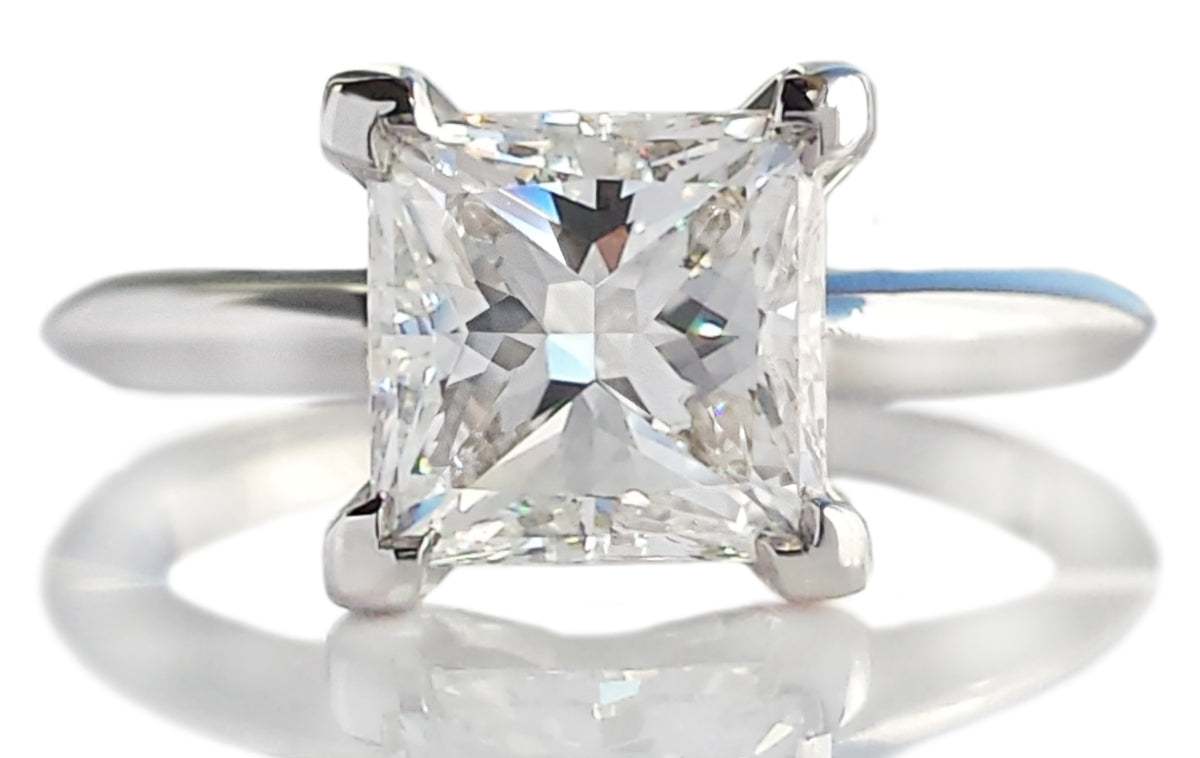 Tiffany & Co. 2.05ct G/VS1 Princess Cut Diamond Engagement Ring