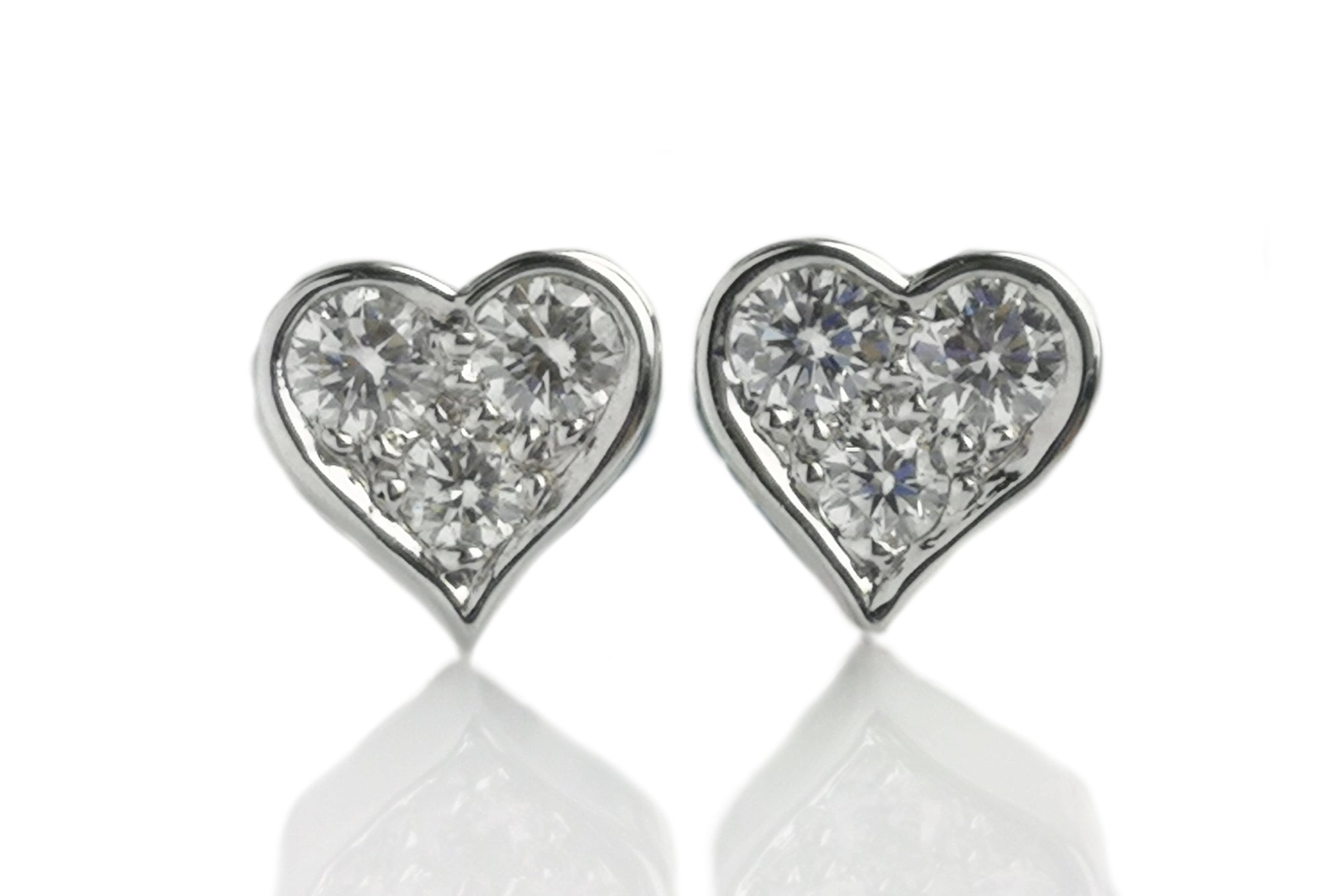 Tiffany & C.o 'Hearts' 0.37tcw Diamond Platinum Earrings