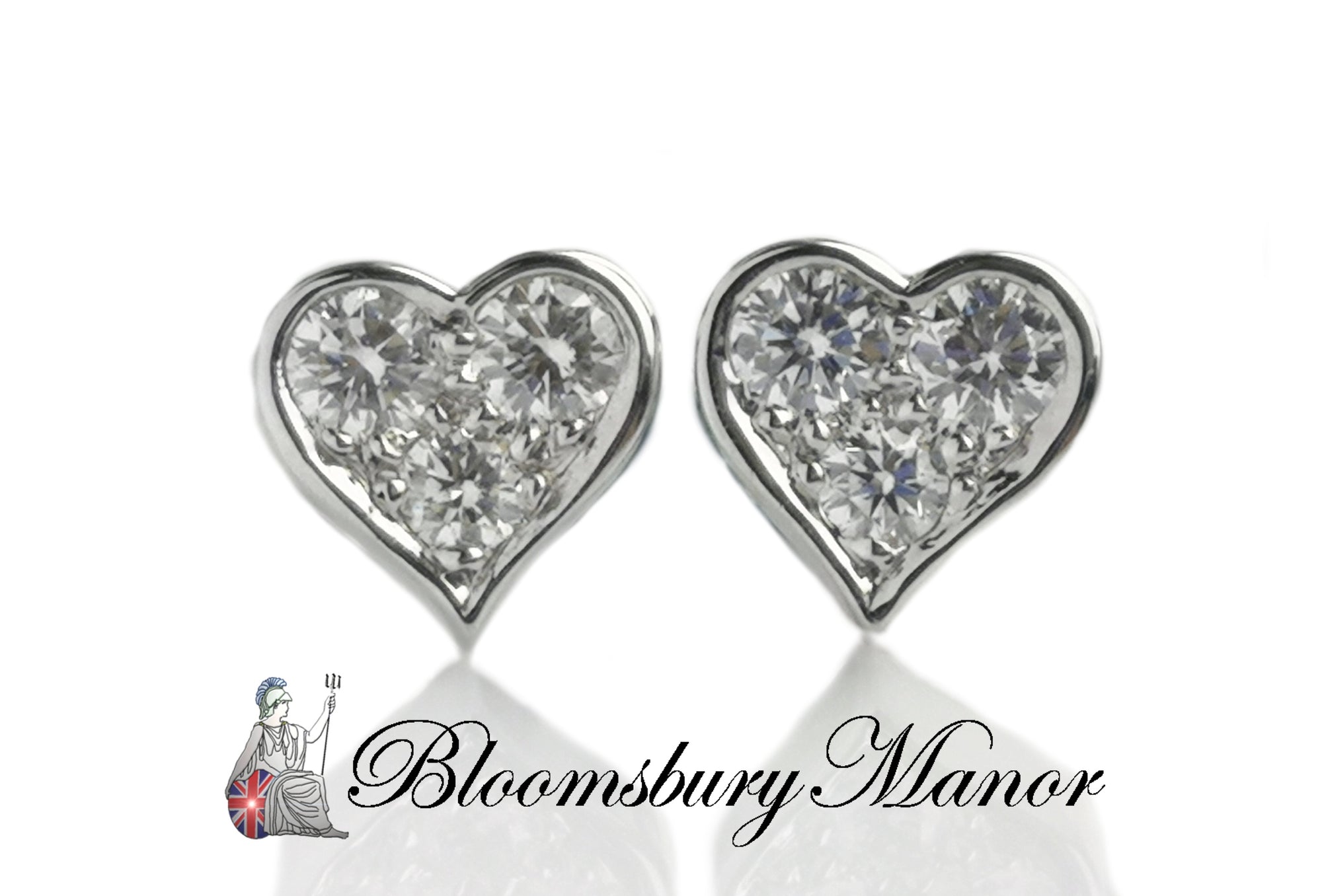 Tiffany & C.o 'Hearts' 0.37tcw Diamond Platinum Earrings