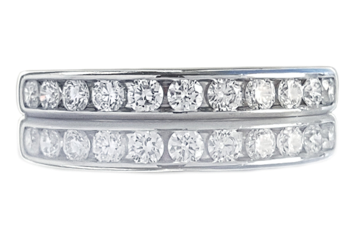 Tiffany & Co. 3mm .81ct Round Brilliant Diamond Channel Set Wedding Band Ring