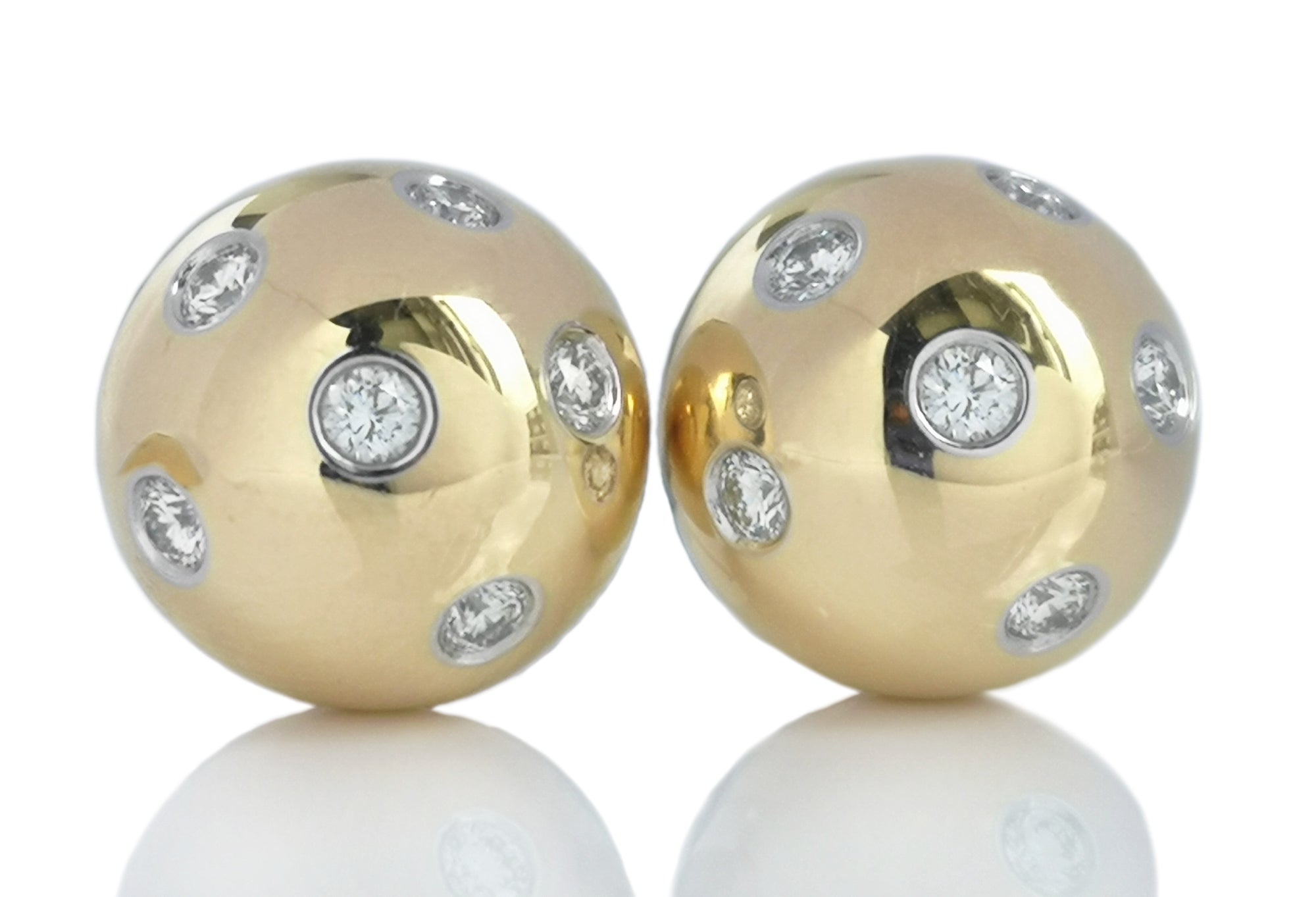 Tiffany & Co Etoile Ball Earrings 18k Yellow Gold