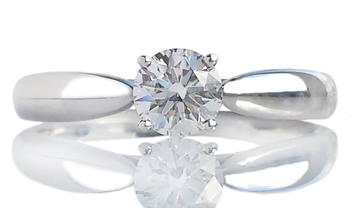 Tiffany & Co .40ct Harmony H/VS2 Triple XXX Round Brilliant Cut Engagement Ring