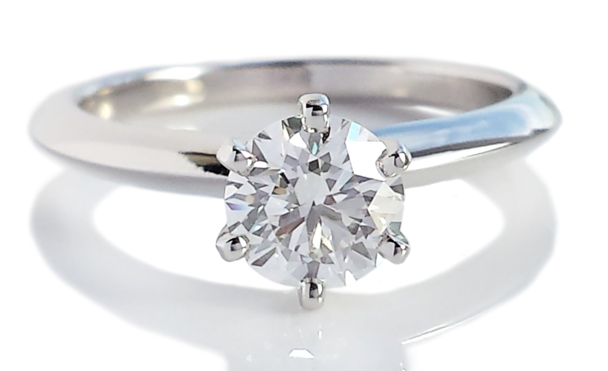 Tiffany & Co. .81ct G/VS1 Triple XXX Round Brilliant Cut Diamond Engagement Ring