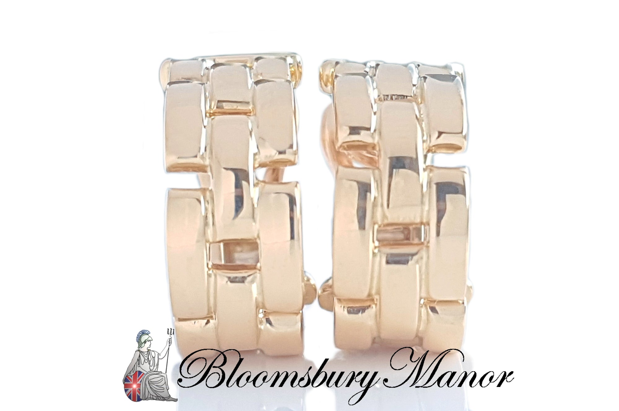 Vintage 1992 Cartier Maillon Panthere Earrings