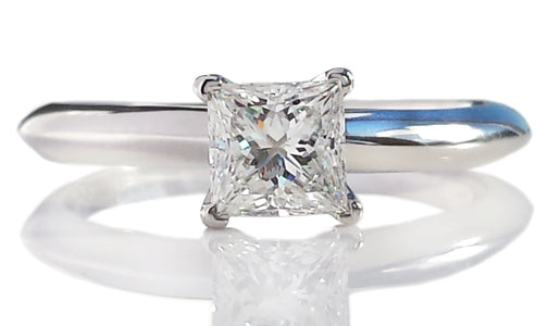 Tiffany & Co. F/SI1 Princess Cut Diamond Engagement Ring