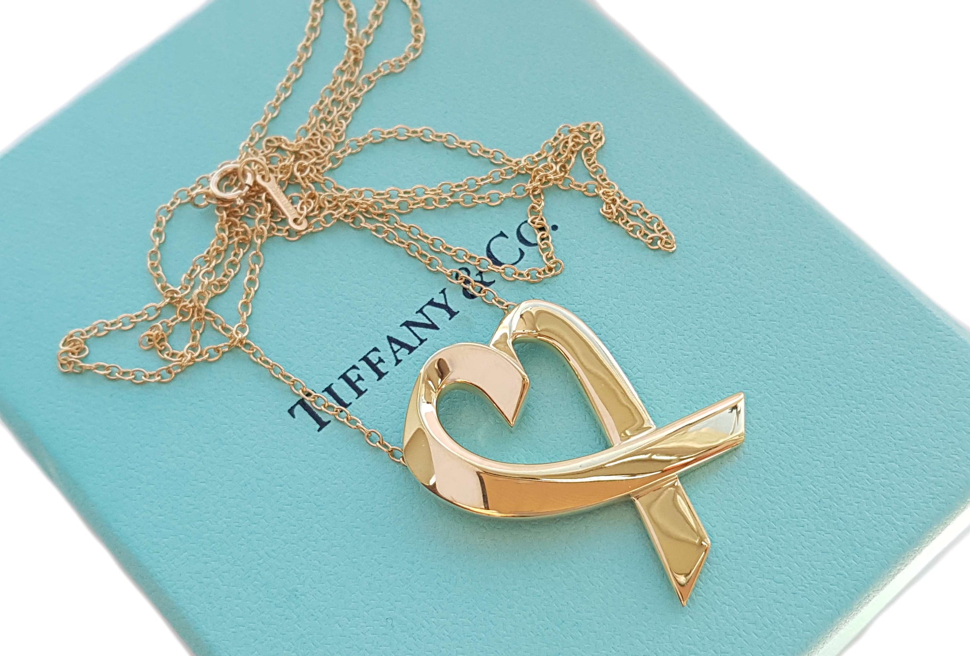 Tiffany & Co. Large Paloma Picasso 750 Loving Heart Pendant 10.6g 20"