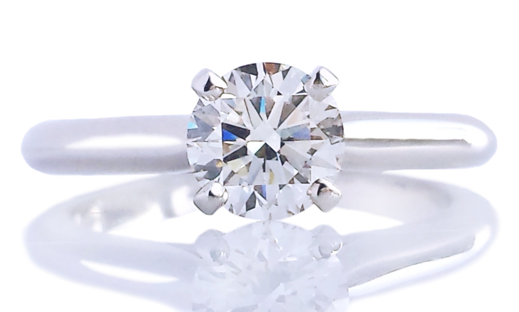 Cartier 1895 0.82ct G VS2 Triple XXX Round Brilliant Cut Engagement Ring