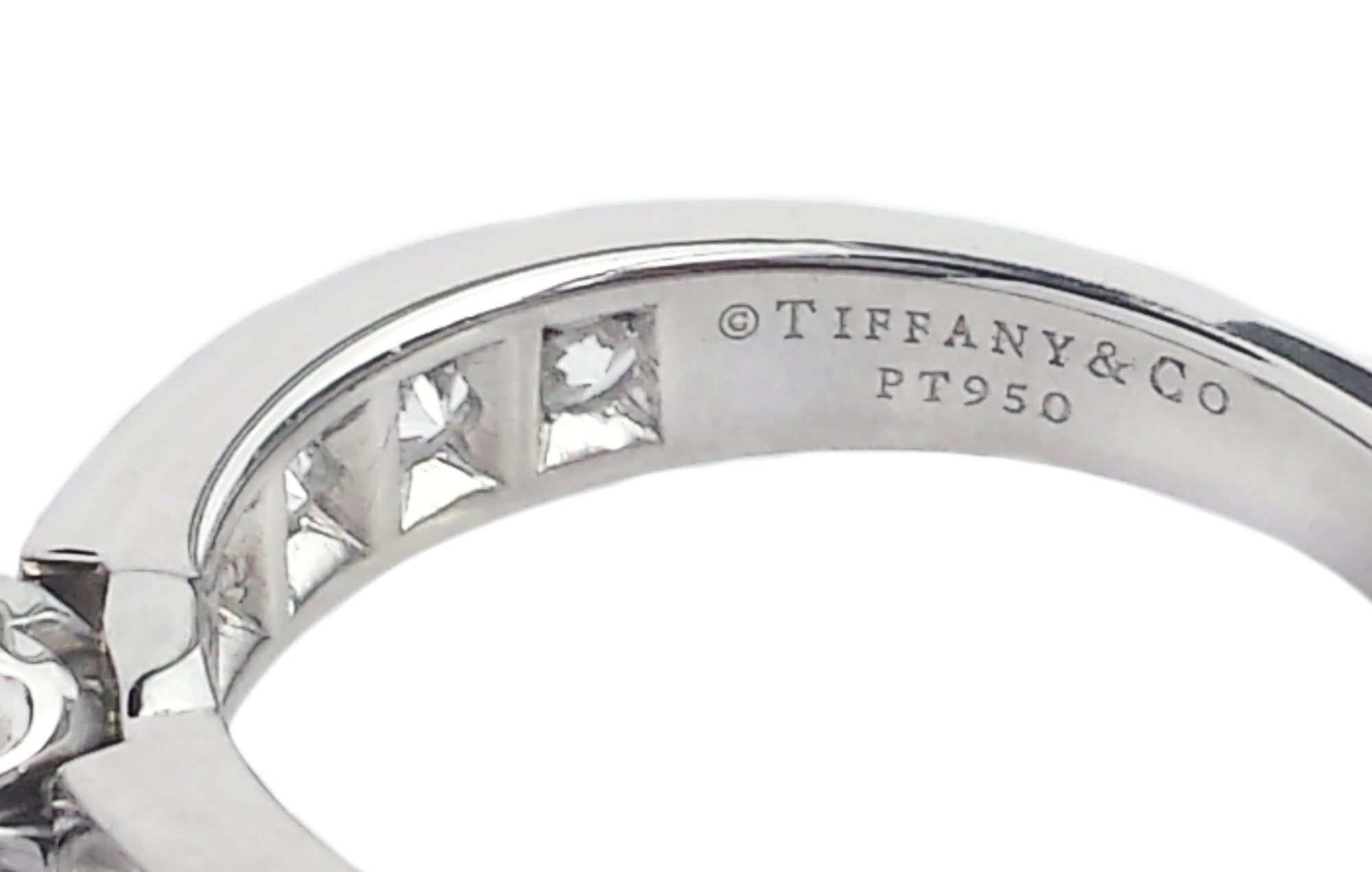 Tiffany & Co. 2.79tcw D/VVS2 Round Brilliant Diamond Engagement Ring with Side Stones