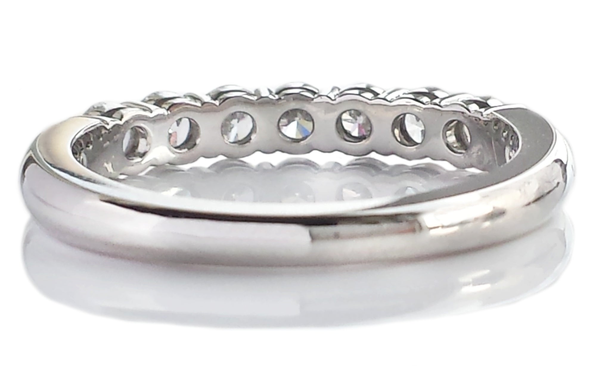 Tiffany & Co. 0.57ct Round Brilliant Diamond Half Circle 3mm Forever Ring