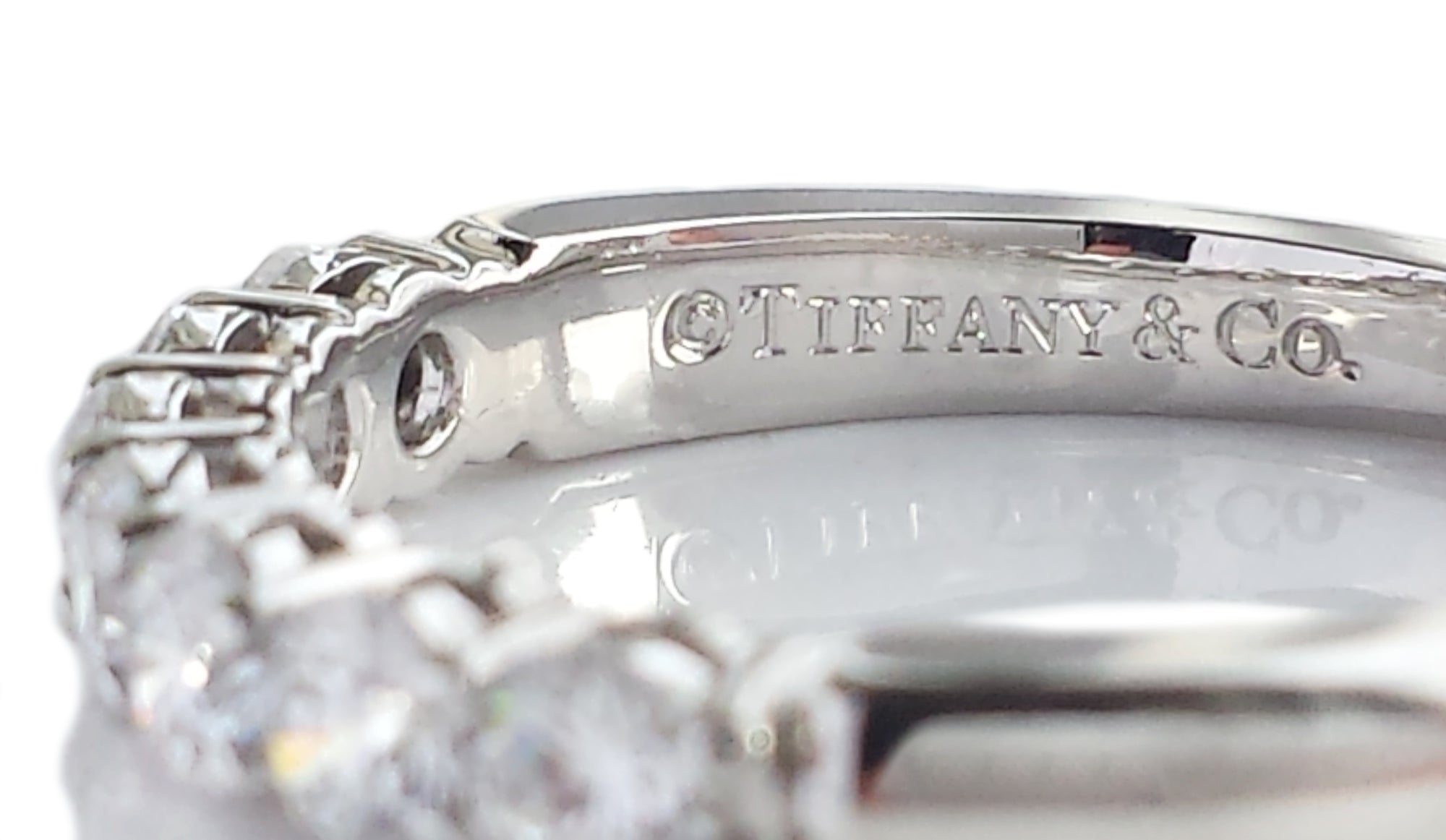 Tiffany & Co. 0.57ct Round Brilliant Diamond Half Circle 3mm Forever Ring