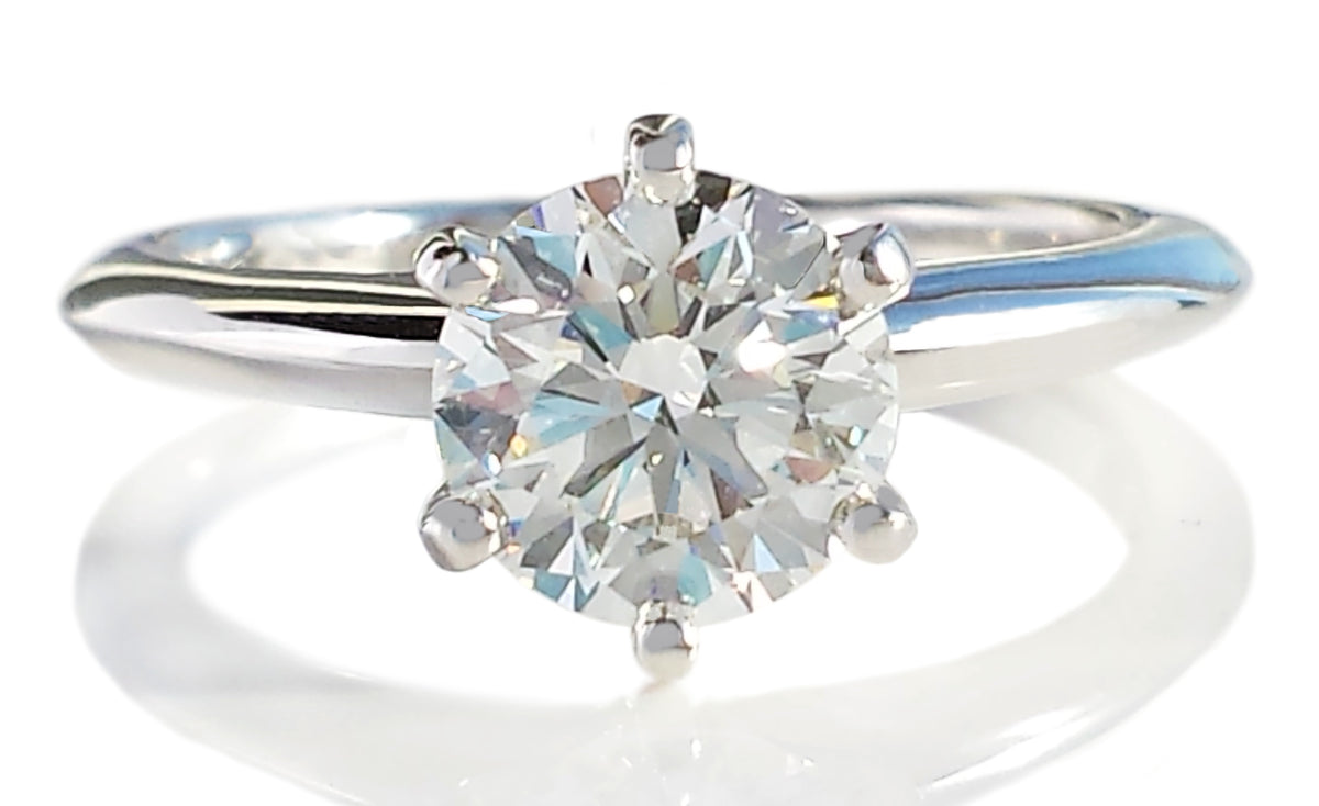 Tiffany & Co 1.01ct I/SI1 Round Brilliant Diamond Engagement Ring