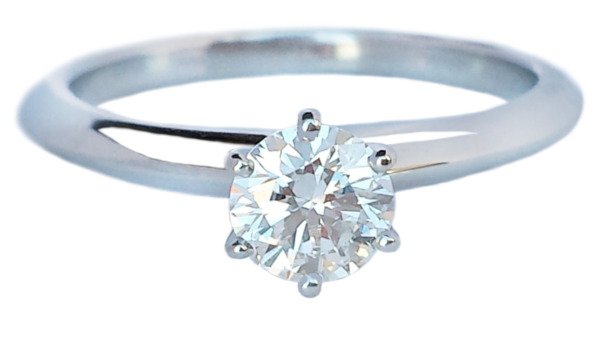 Tiffany & Co. 0.42ct F/VS1 Triple XXX Round Brilliant Diamond Engagement Ring